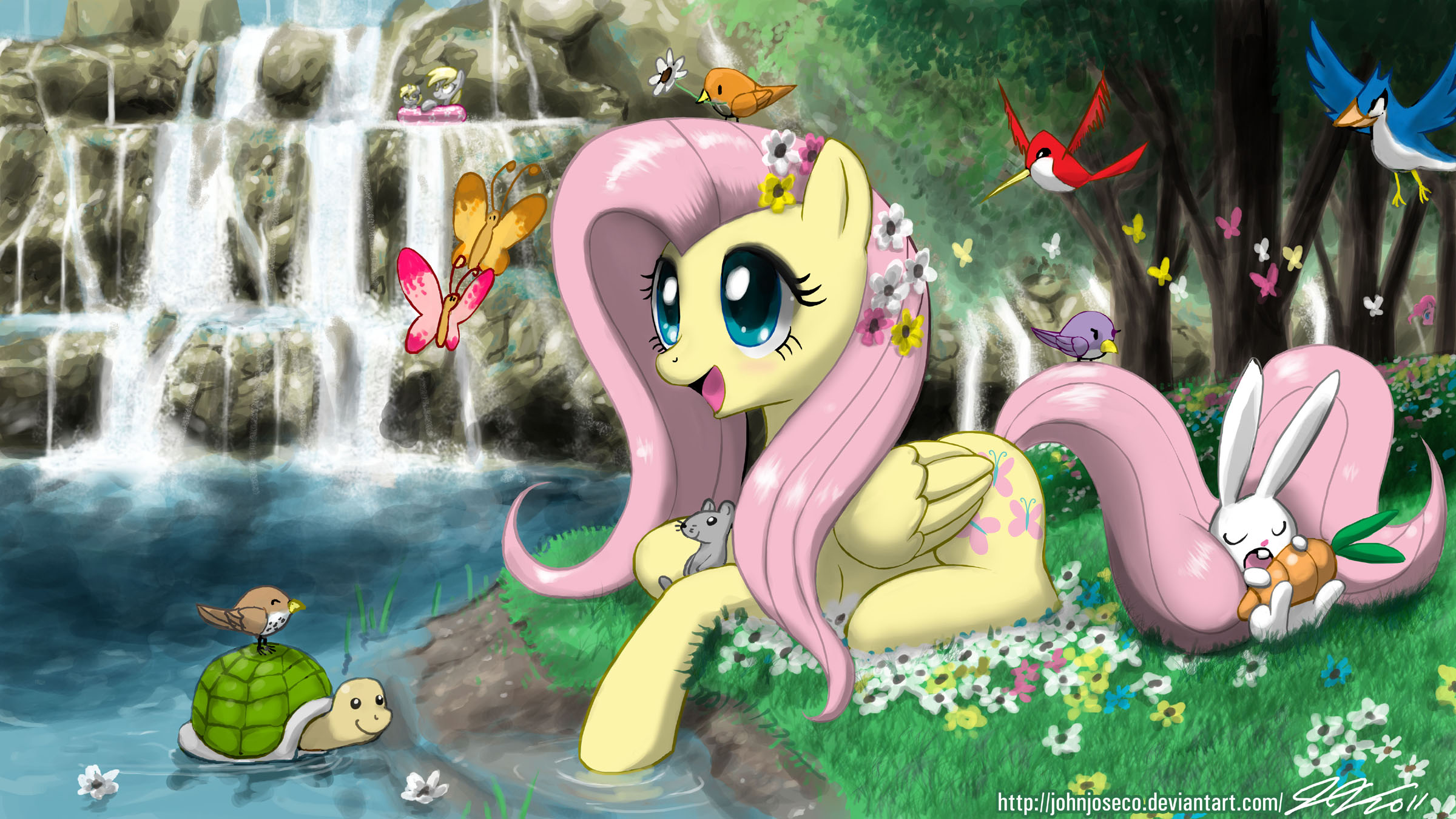 Fluttershy's Paradise by johnjoseco