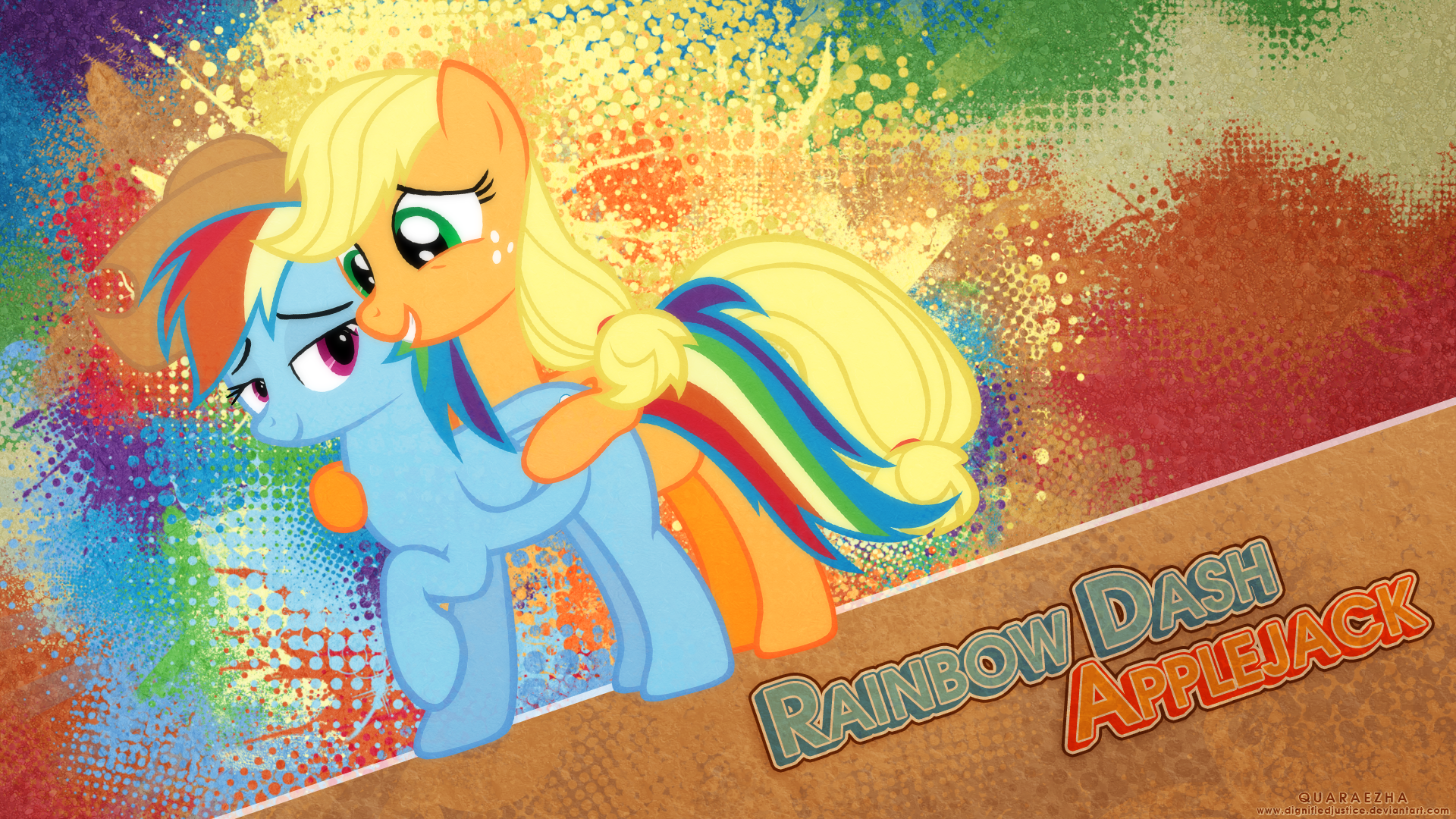 Appledash Halftone Splash by NightmareMoonS and Paradigm-Zero