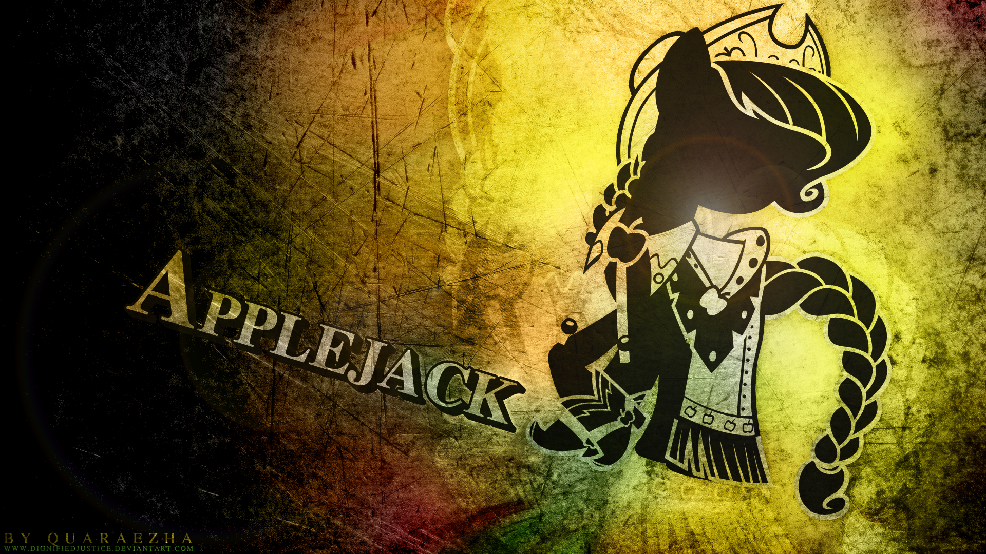 Monochrome Grunge | Applejack by Paradigm-Zero