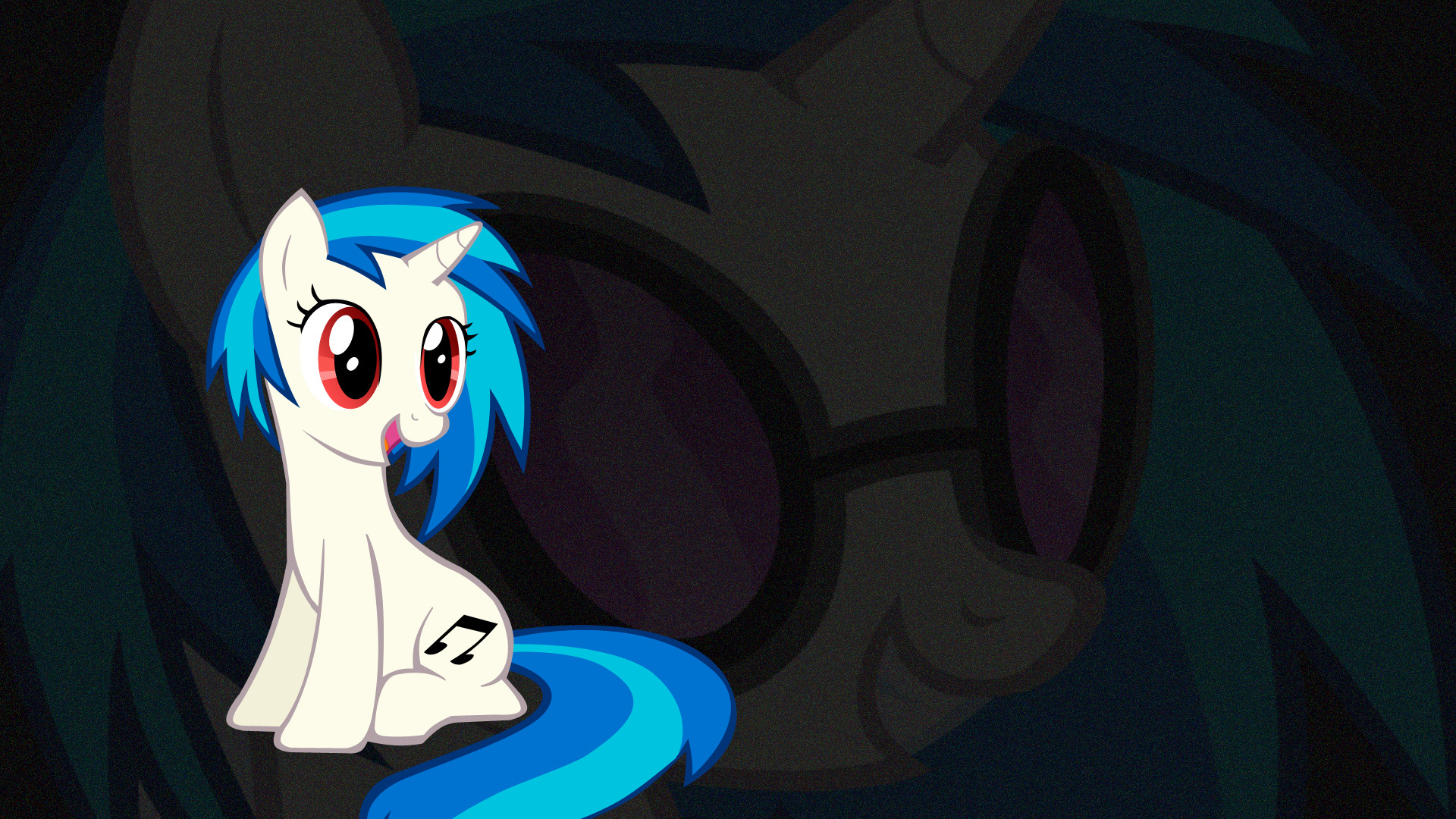 Vinyl Scratch Smiling Wallpaper 1920x1080 by Viper998