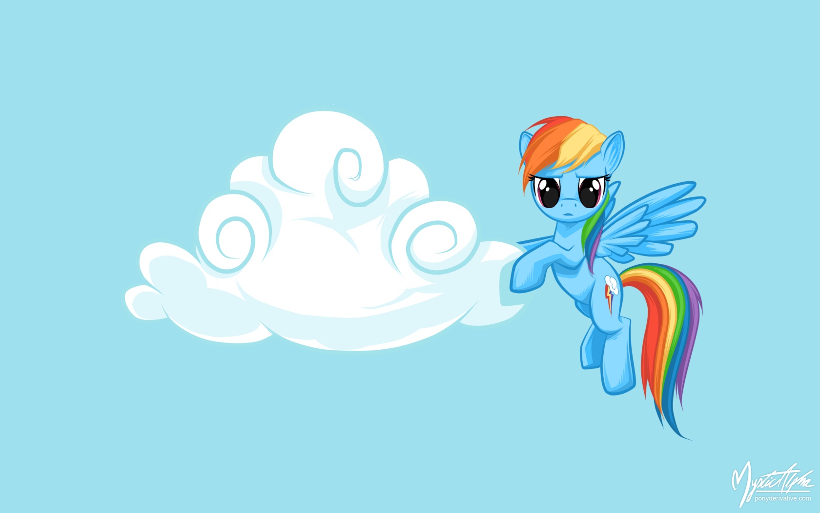 Mlp Rainbow Dash Vector Sitting