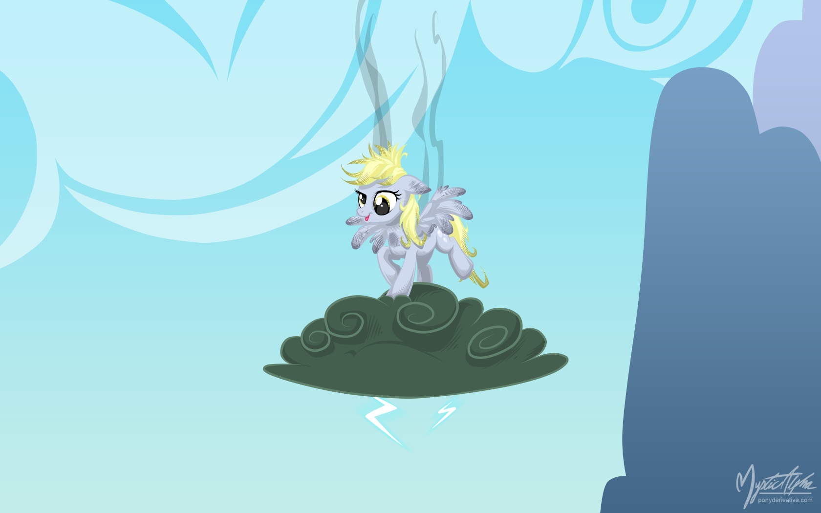 Derpy on a Cloud by mysticalpha