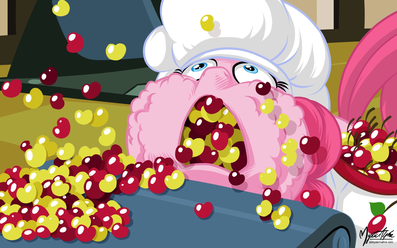 Pinkie Pie - Mouthful of Cherries by mysticalpha