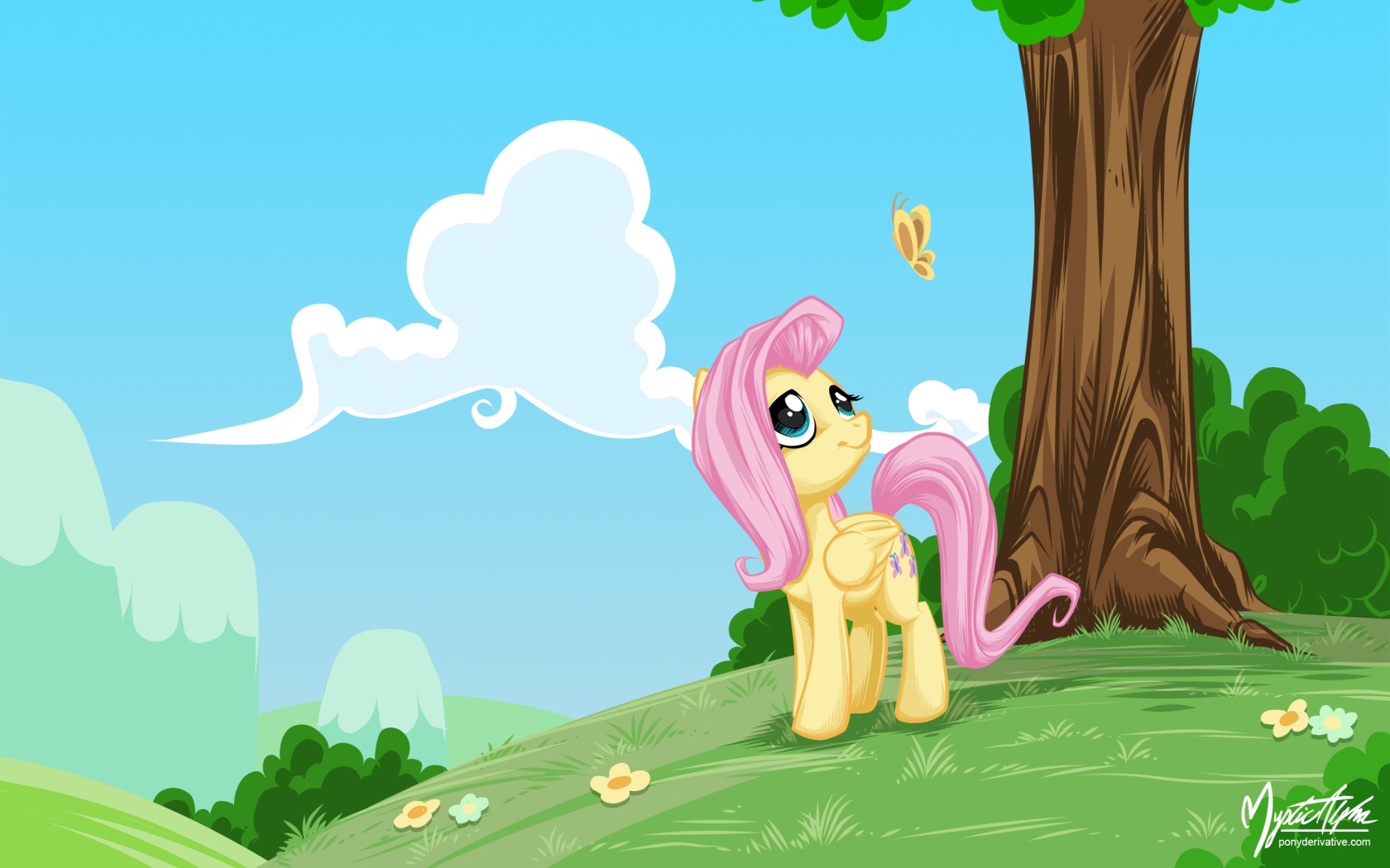 Fluttershy Butterfly by mysticalpha