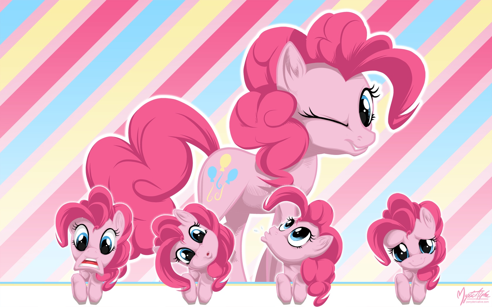 Pinkie Pie Wall Faces by mysticalpha