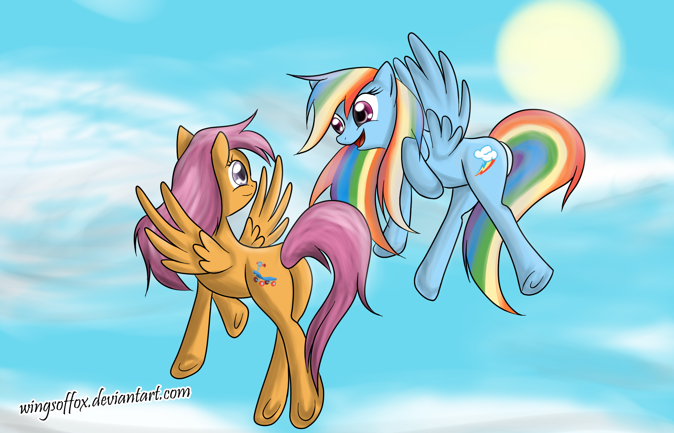 Scoots and Rainbows by WingsofFox