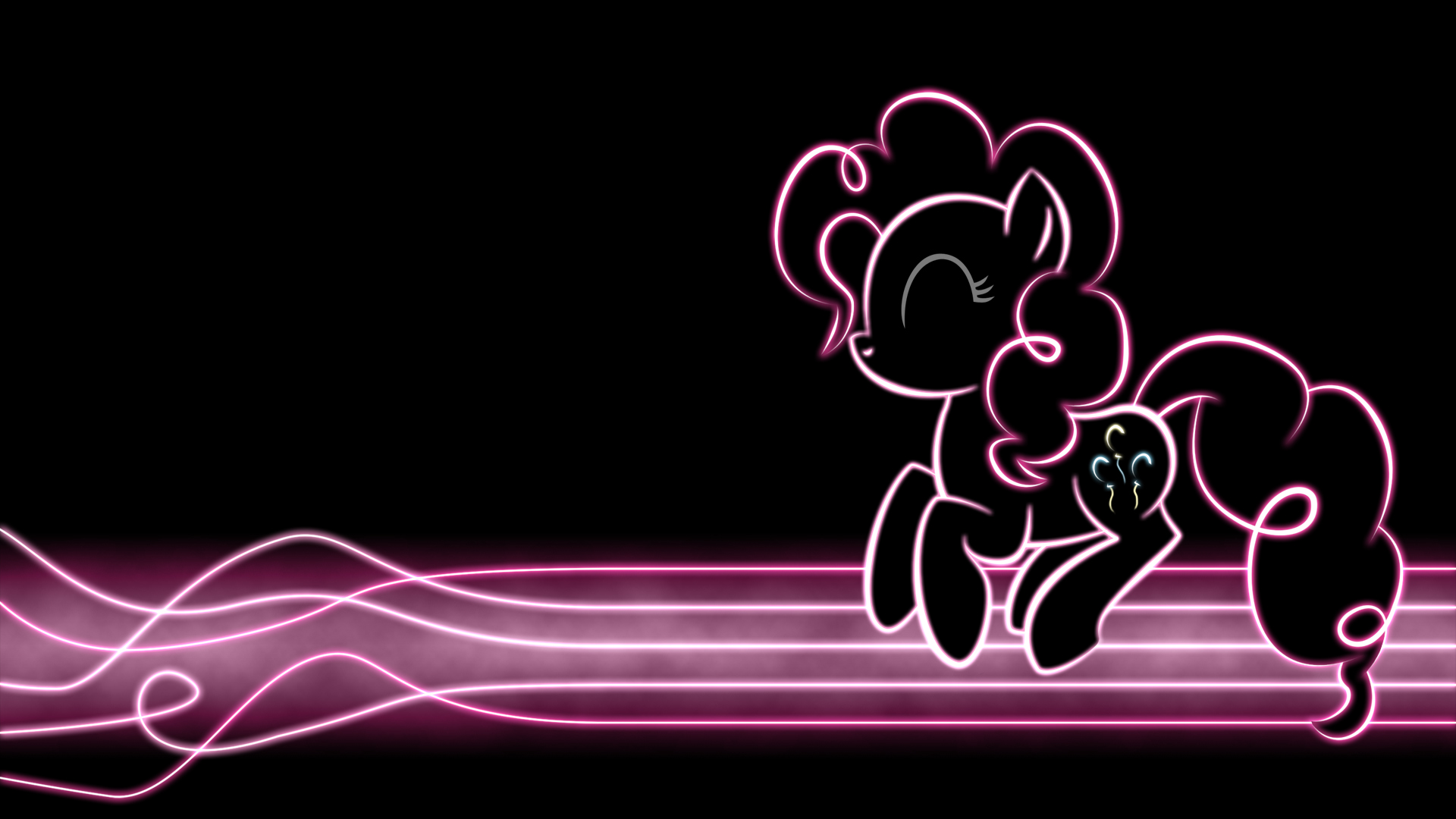 Pinkie Pie Glow Wallpaper by SmockHobbes