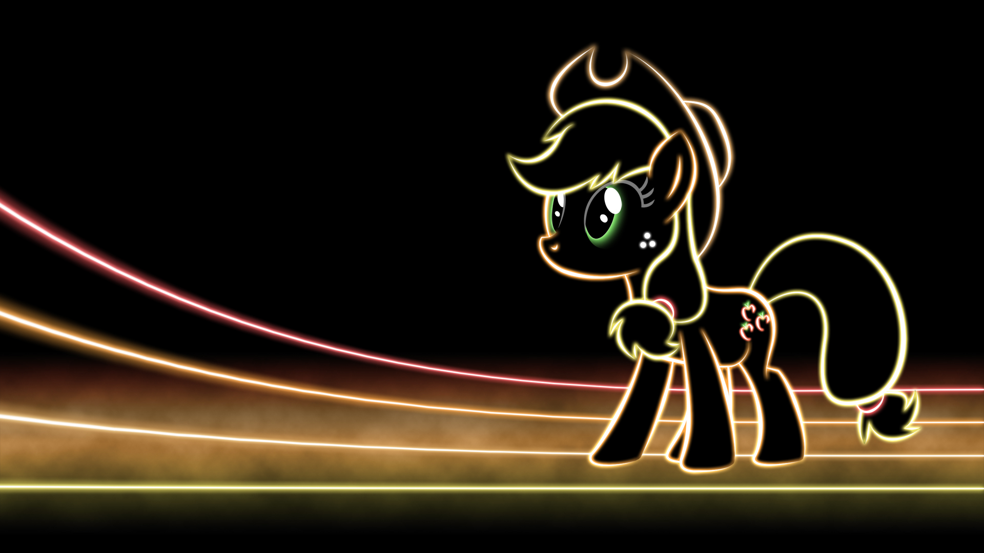 Applejack Glow Wallpaper by SmockHobbes