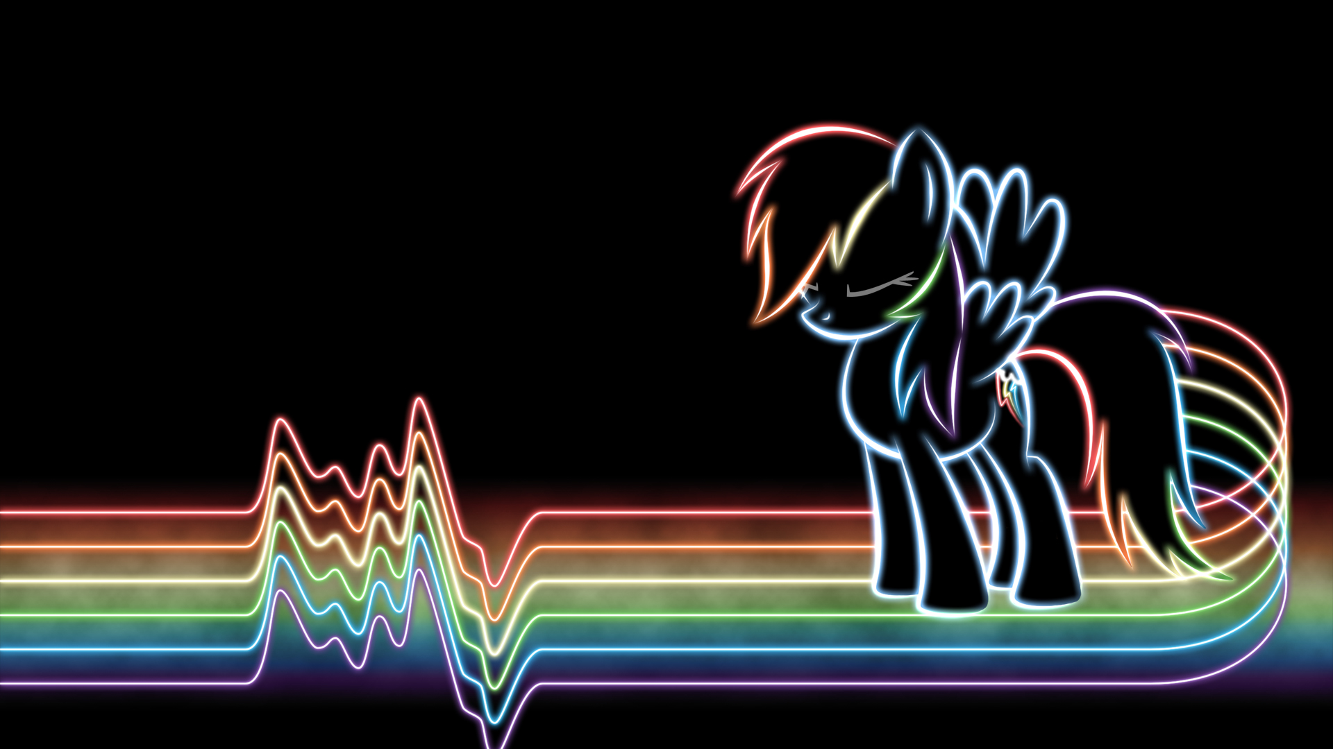 Rainbow Dash Glow Wallpaper by SmockHobbes