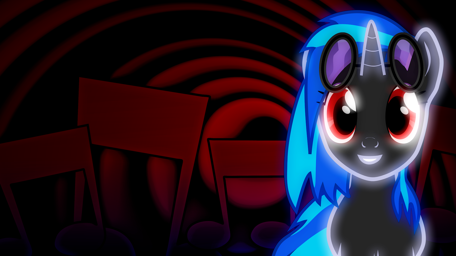 Vinyl Scratch neon wallpaper by AllicornUK