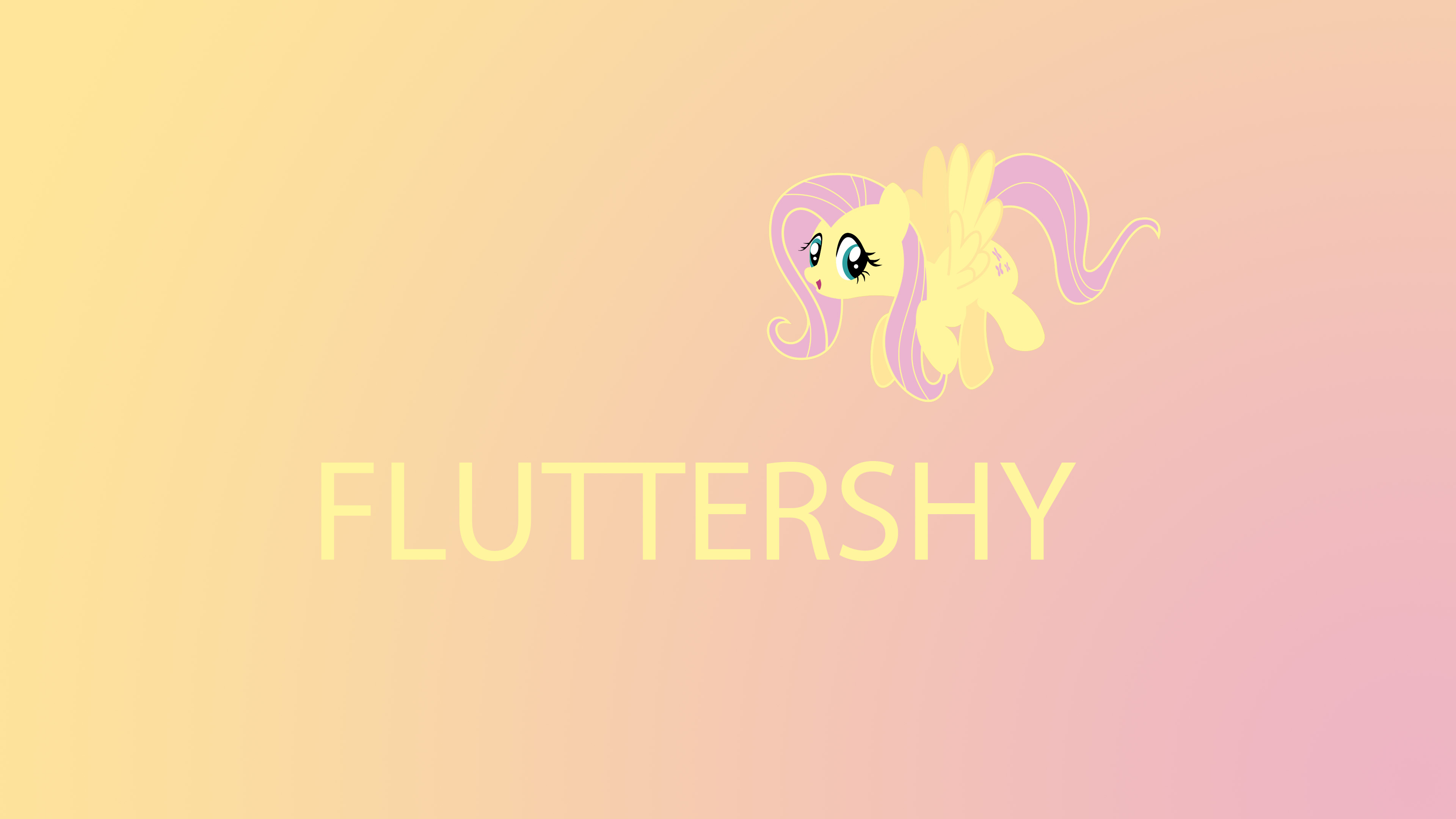 Fluttershy - minimalistic wallpaper by DaVca