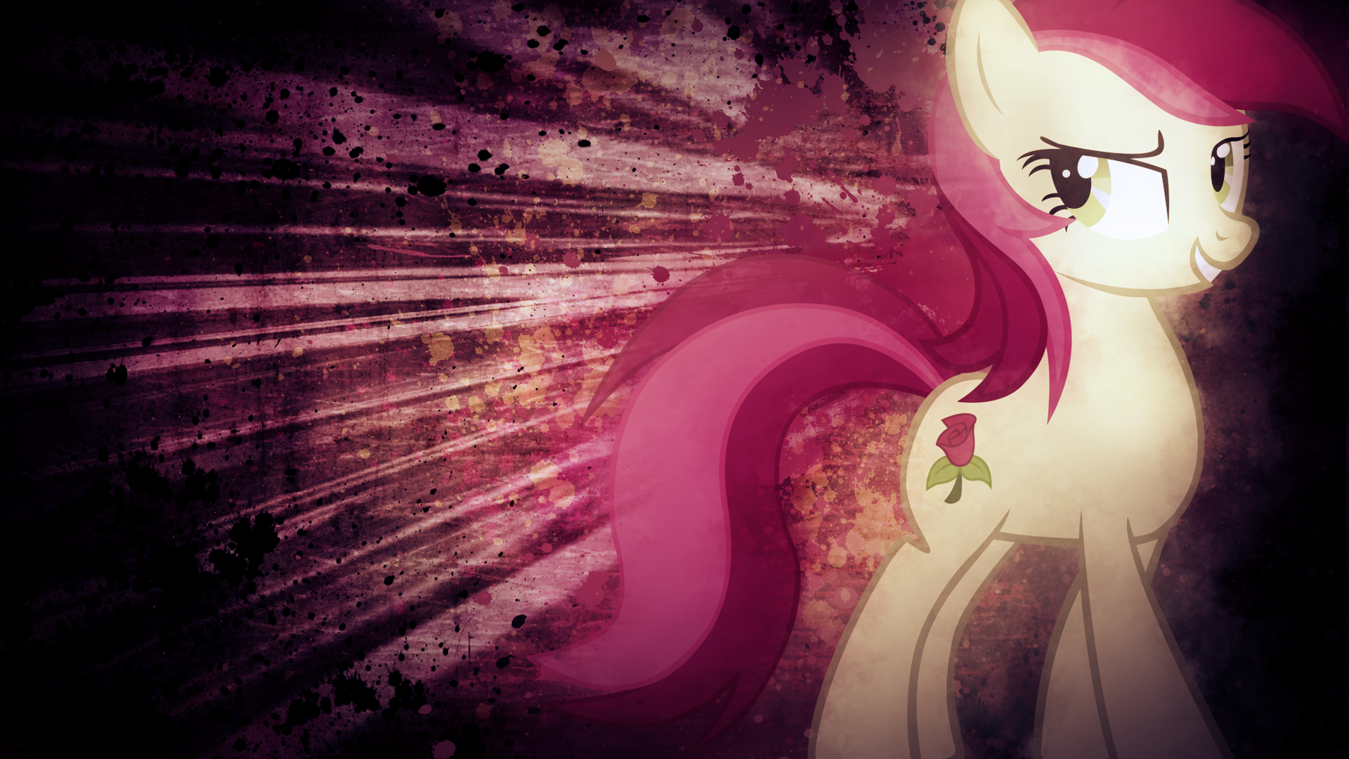 Smug Roseluck Wallpaper by Ocarina0fTimelord and SandwichDelta