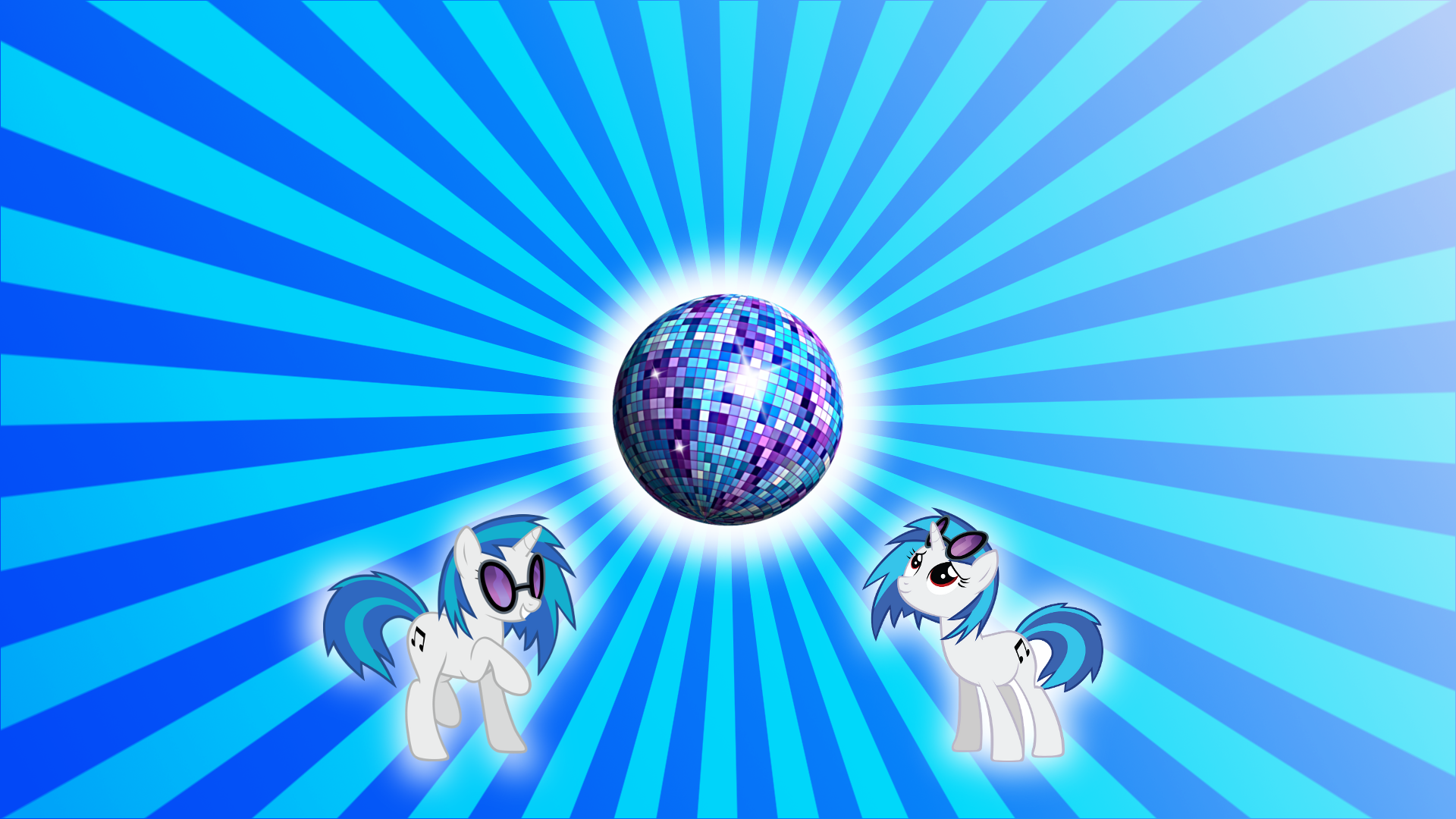 Vinyl Scratch Disco Ball Wallpaper by alx7v, StardustXIII and Tadashi--kun