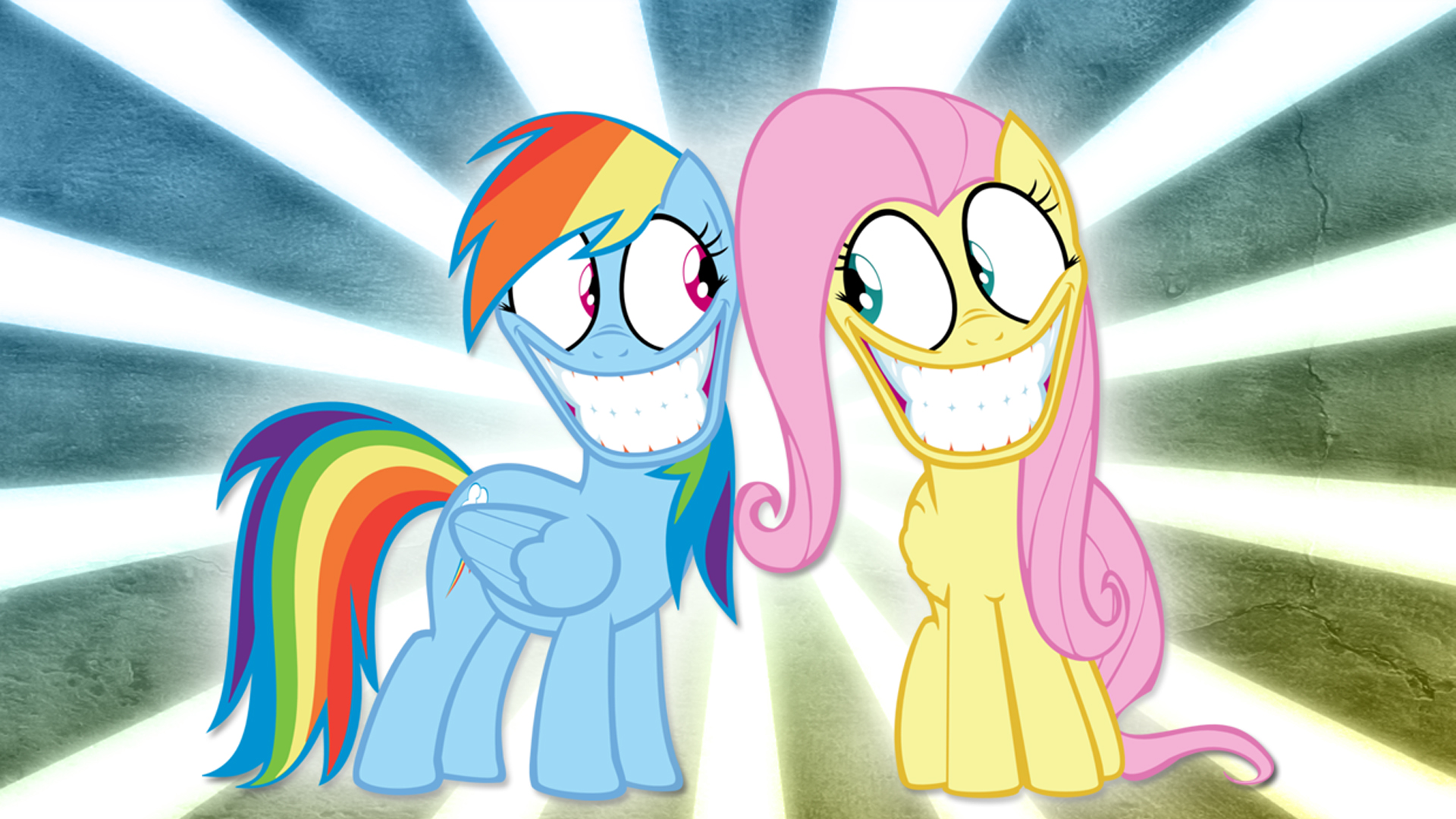 Fluttershy and Rainbow Dash Wallpaper by Ookami-95 and TygerxL