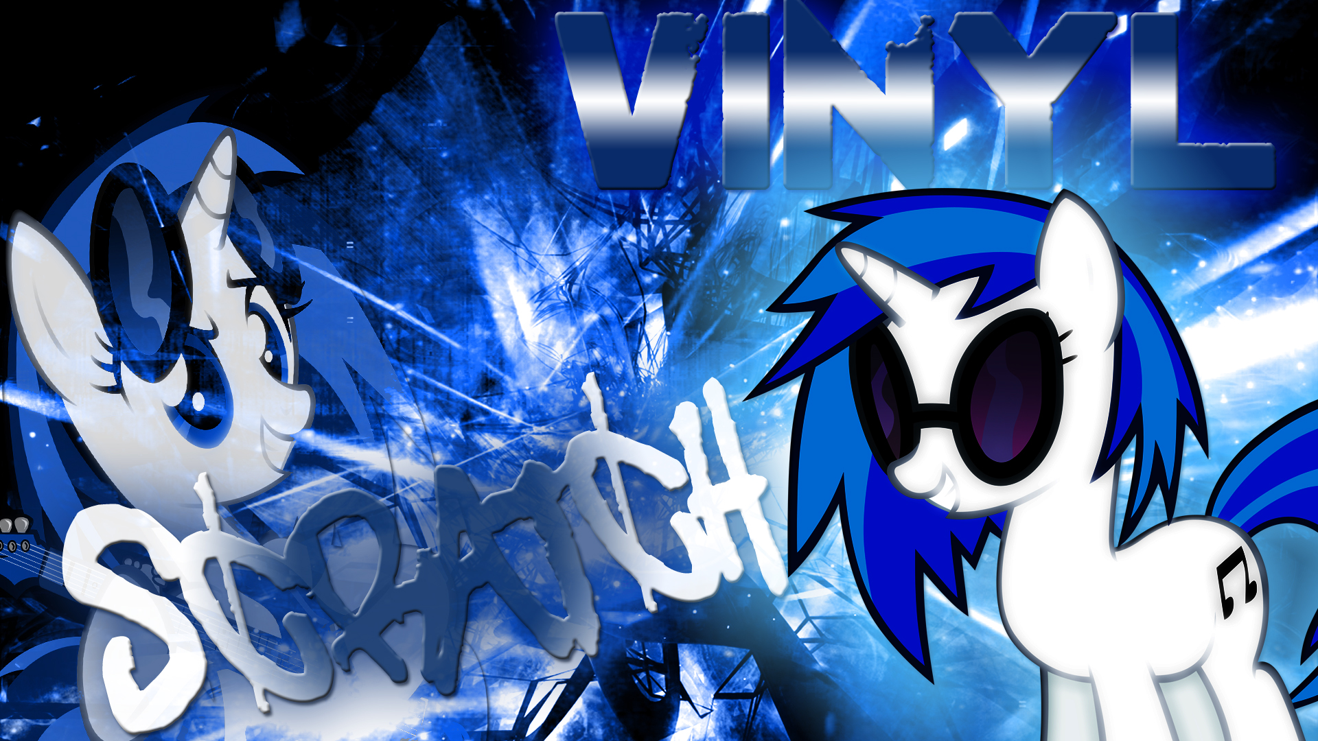 Vinyl Scratch Wallpaper by supermatt314 and TygerxL