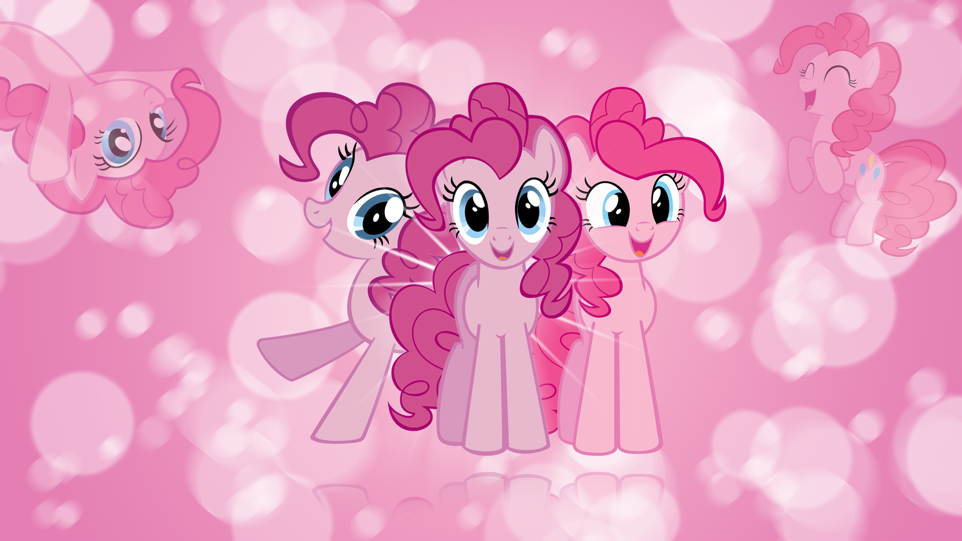 Pinkie Pie 'Bubbles!' Wallpaper by BlueDragonHans, kitsuneymg, Mihaaaa, Peachspices and Tigersoul96