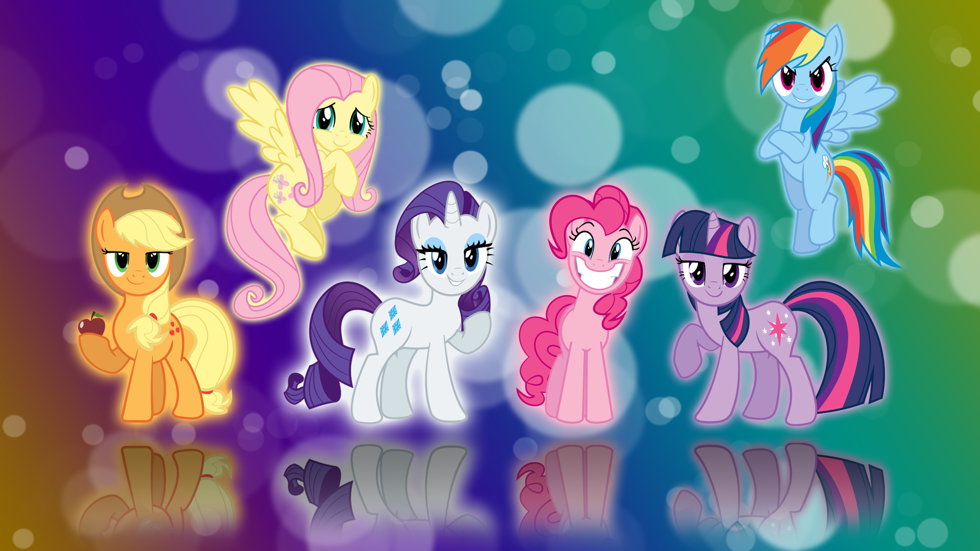 My Little Pony FIM Six Mane Wallpaper by BlueDragonHans and zobe