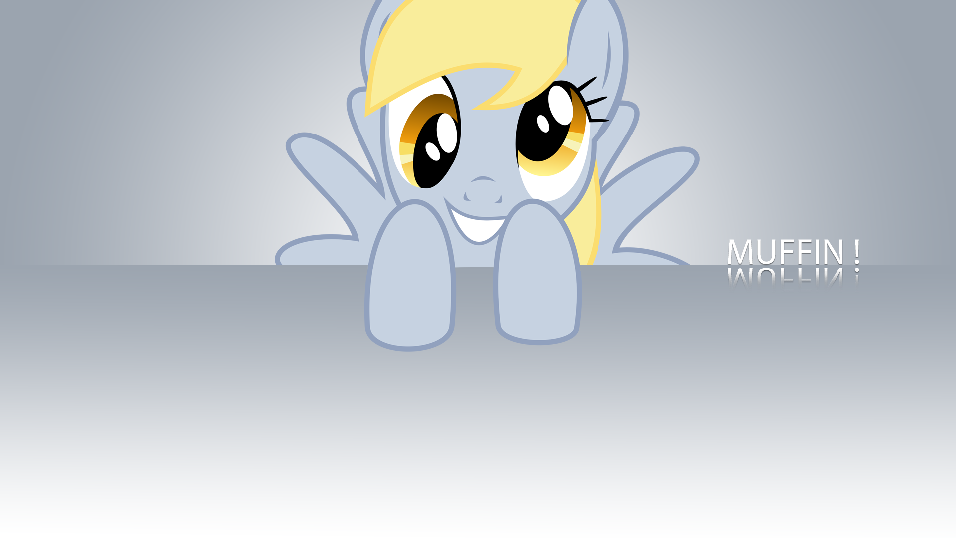Derpy says 'Muffin' Minimalistic Wallpaper by BlueDragonHans and extreme-sonic