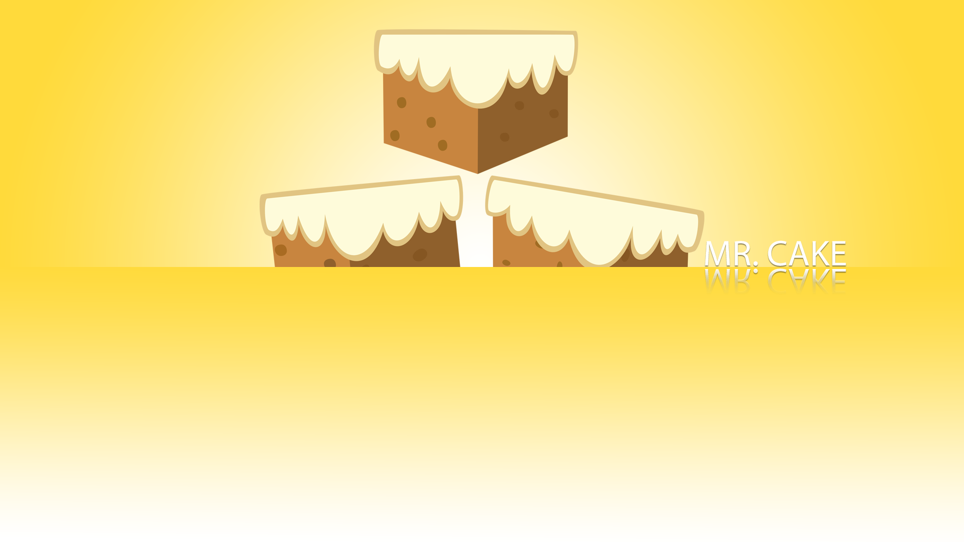 Mr. Cake Minimalistic Wallpaper by BlueDragonHans and The-Smiling-Pony