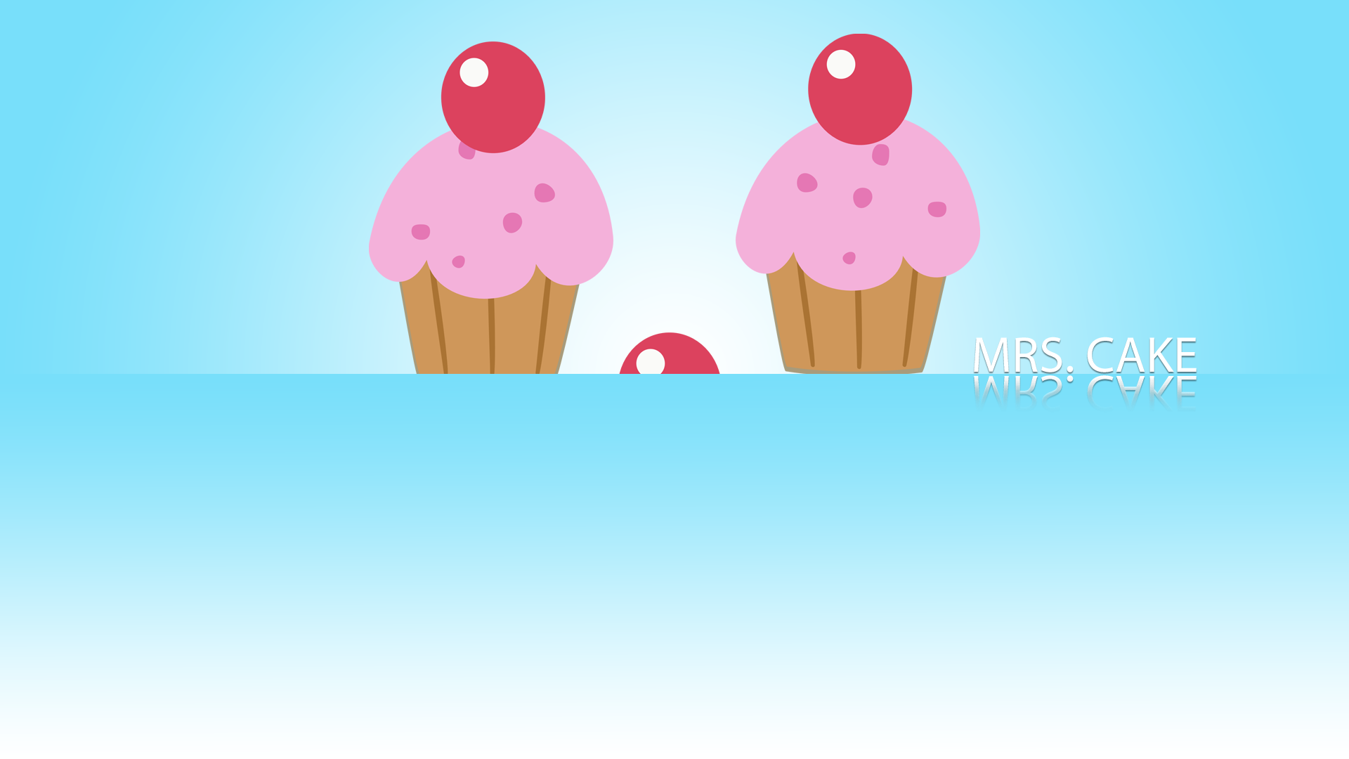 Mrs. Cake Minimalistic Wallpaper by BlueDragonHans and The-Smiling-Pony