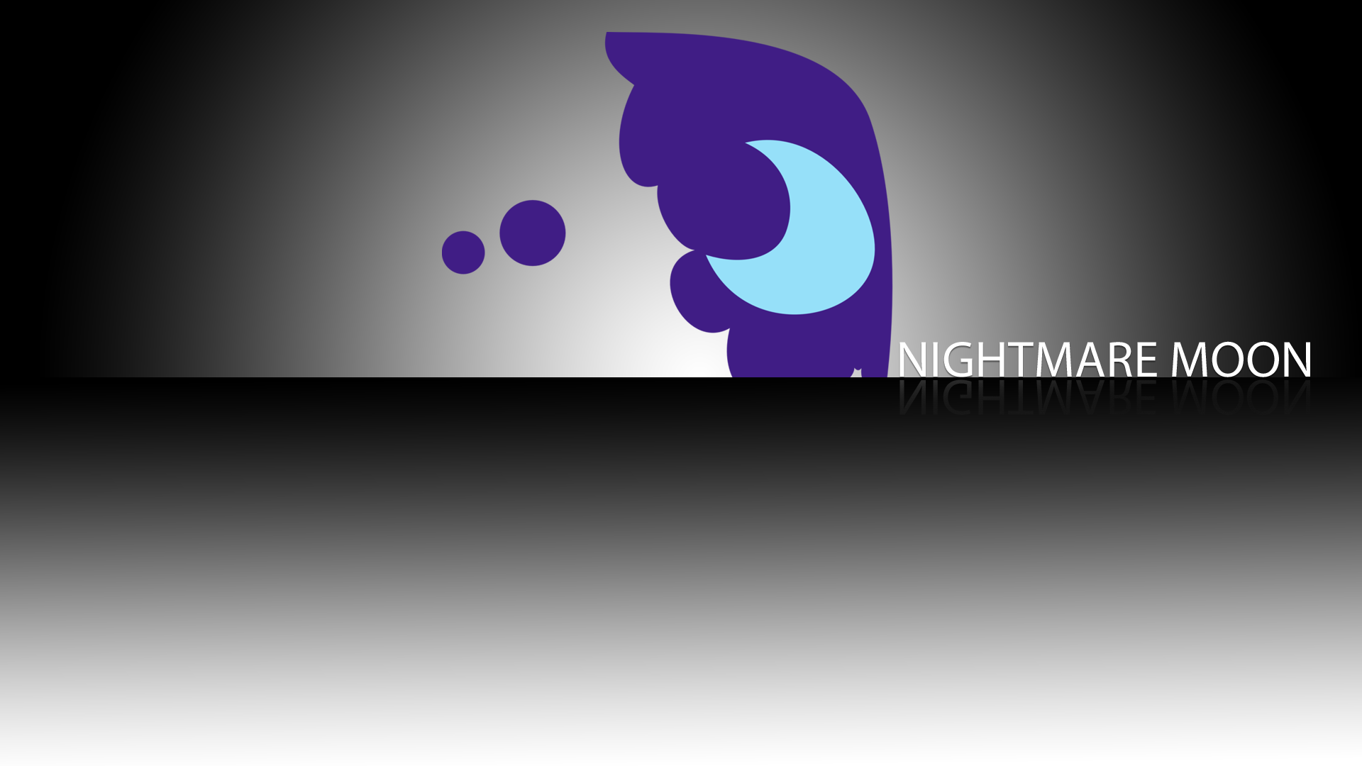 Nightmare Moon Minimalistic Wallpaper by BlueDragonHans and The-Smiling-Pony