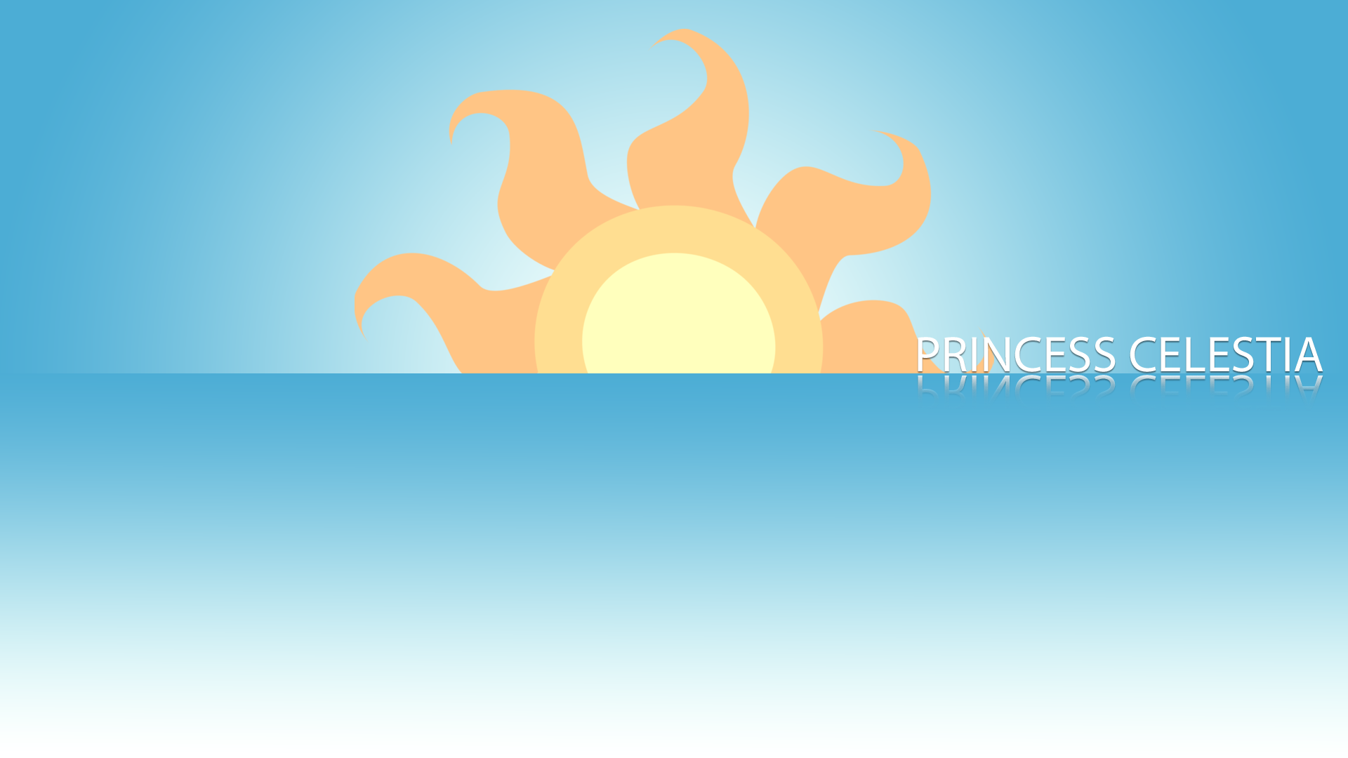 Princess Celestia Minimalistic Wallpaper by BlackGryph0n and BlueDragonHans