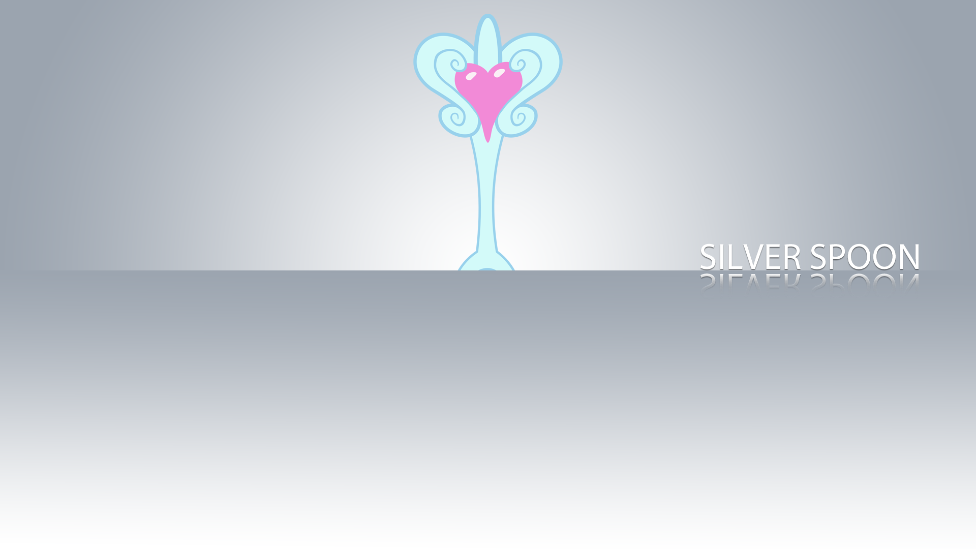 Silver Spoon Minimalistic Wallpaper by BlueDragonHans and The-Smiling-Pony