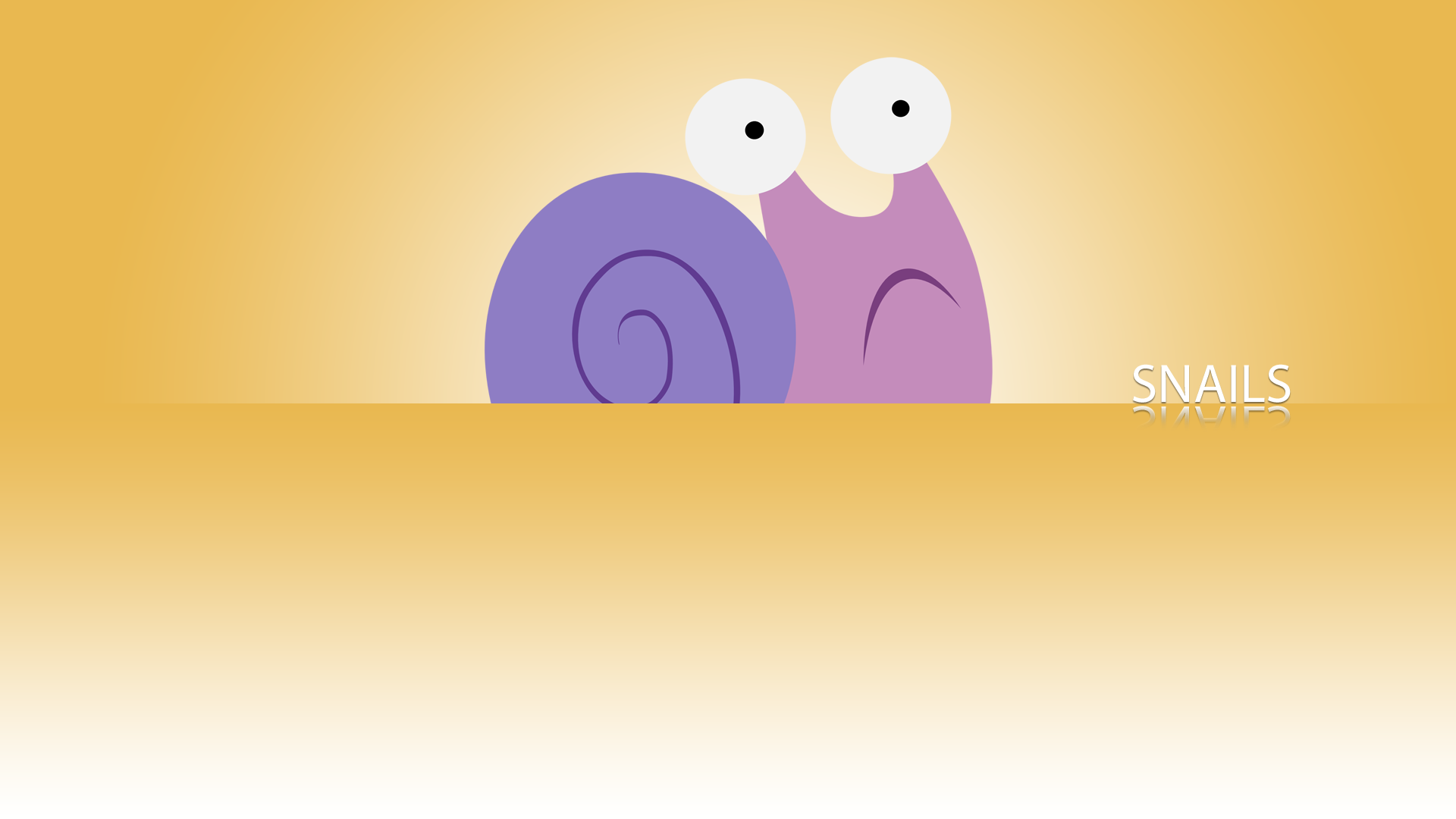 Snails Minimalistic Wallpaper by BlueDragonHans and The-Smiling-Pony