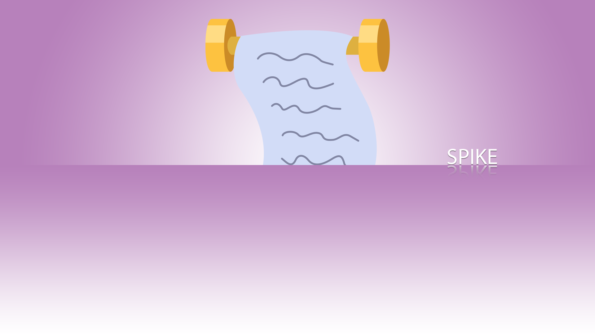 Spike Minimalistic Wallpaper by BlueDragonHans and The-Smiling-Pony