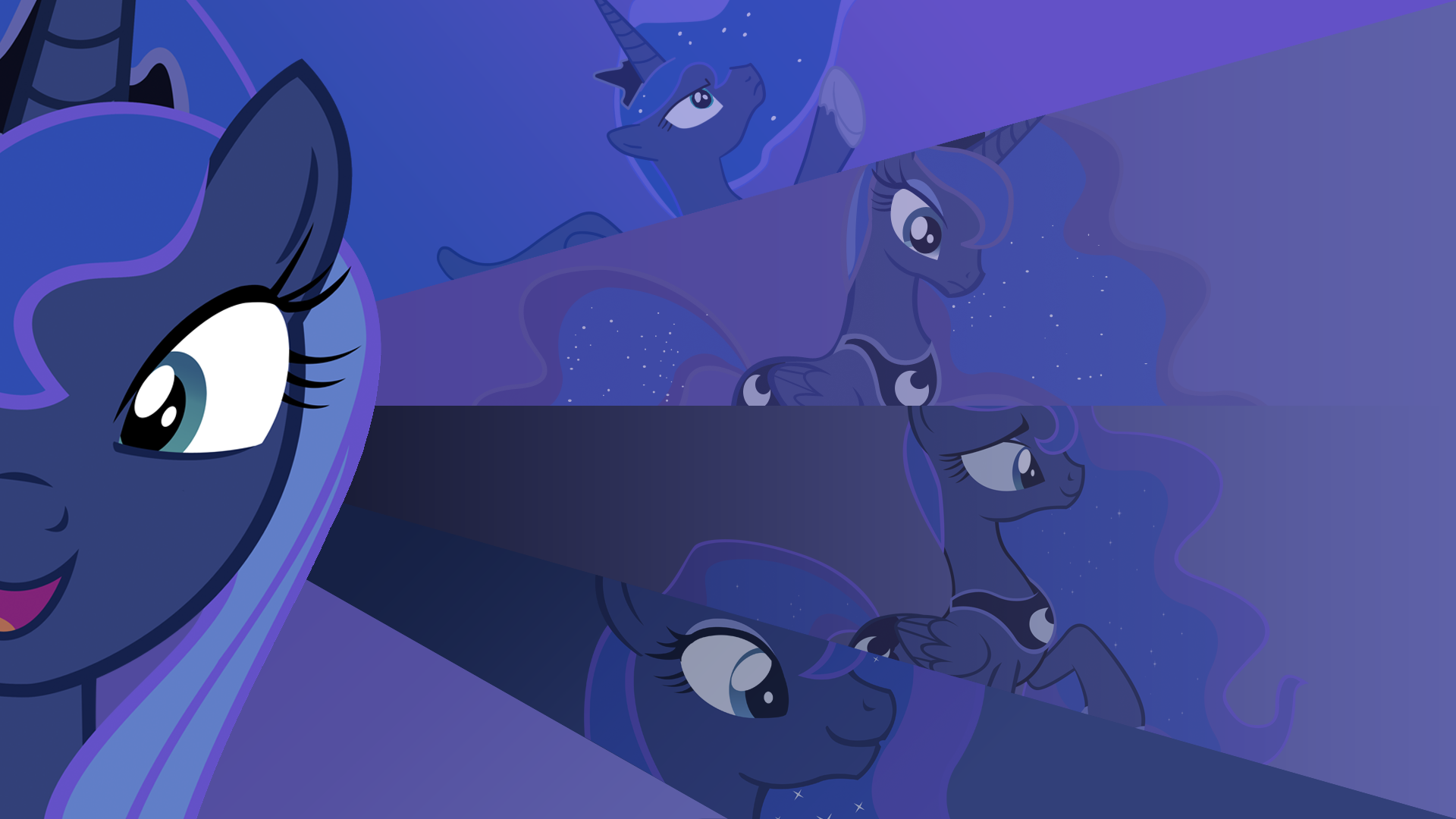 Princess Luna Wallpaper by BlueDragonHans, Heart-Of-Stitches, MisterLolrus, Takua770 and theaceofspadez