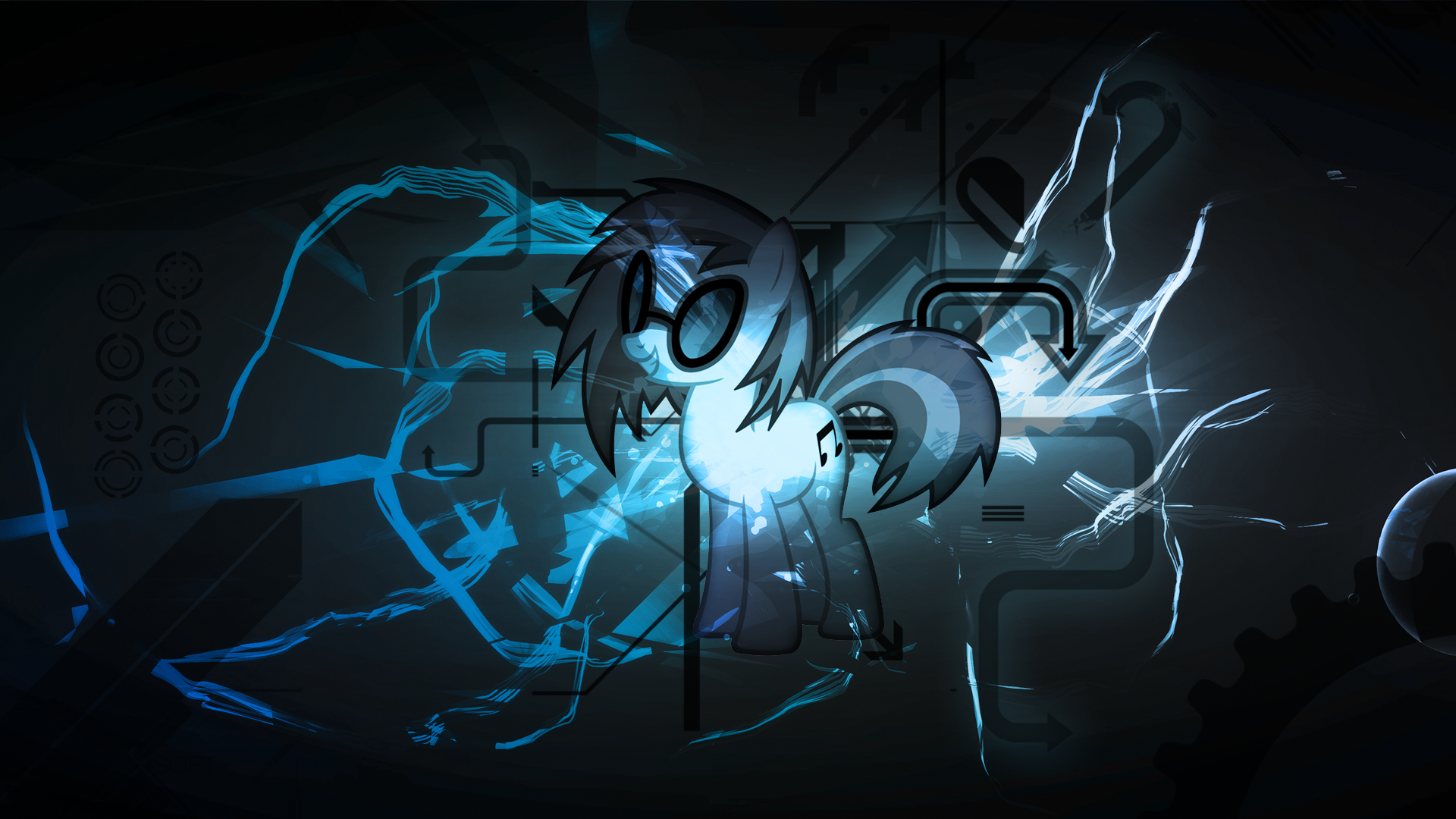 Vinyl Scratch DJ-P0N3 Super Style Wallpaper by BlueDragonHans, danarogon and MisterLolrus