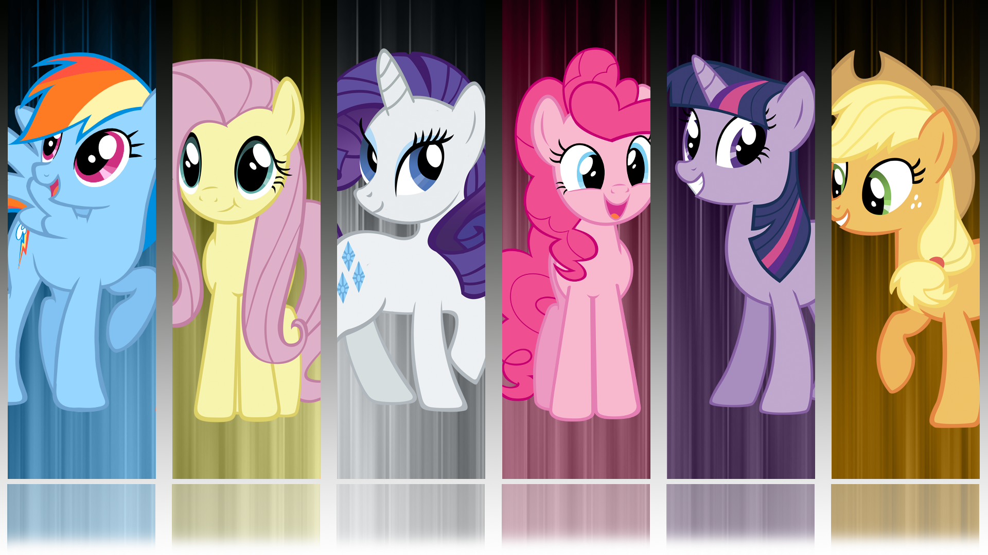 My Little Pony FIM 6 Mane Abstract Wallpaper by BlueDragonHans, HankOfficer, Mihaaaa, Shelmo69, Squirrel734, Takua770 and Tigersoul96