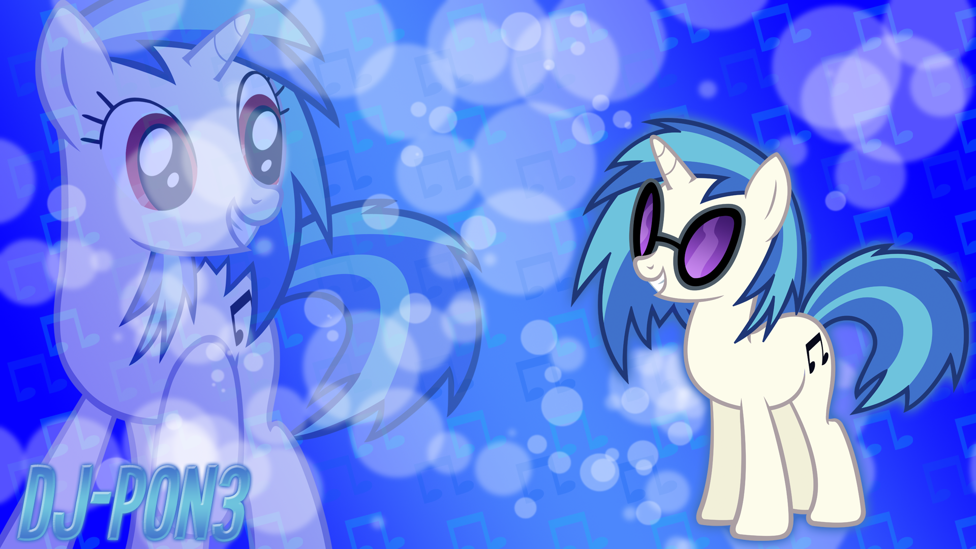 Vinyl Scratch - DJ-P0N3 Style Wallpaper by BlueDragonHans, MisterLolrus and Shelmo69