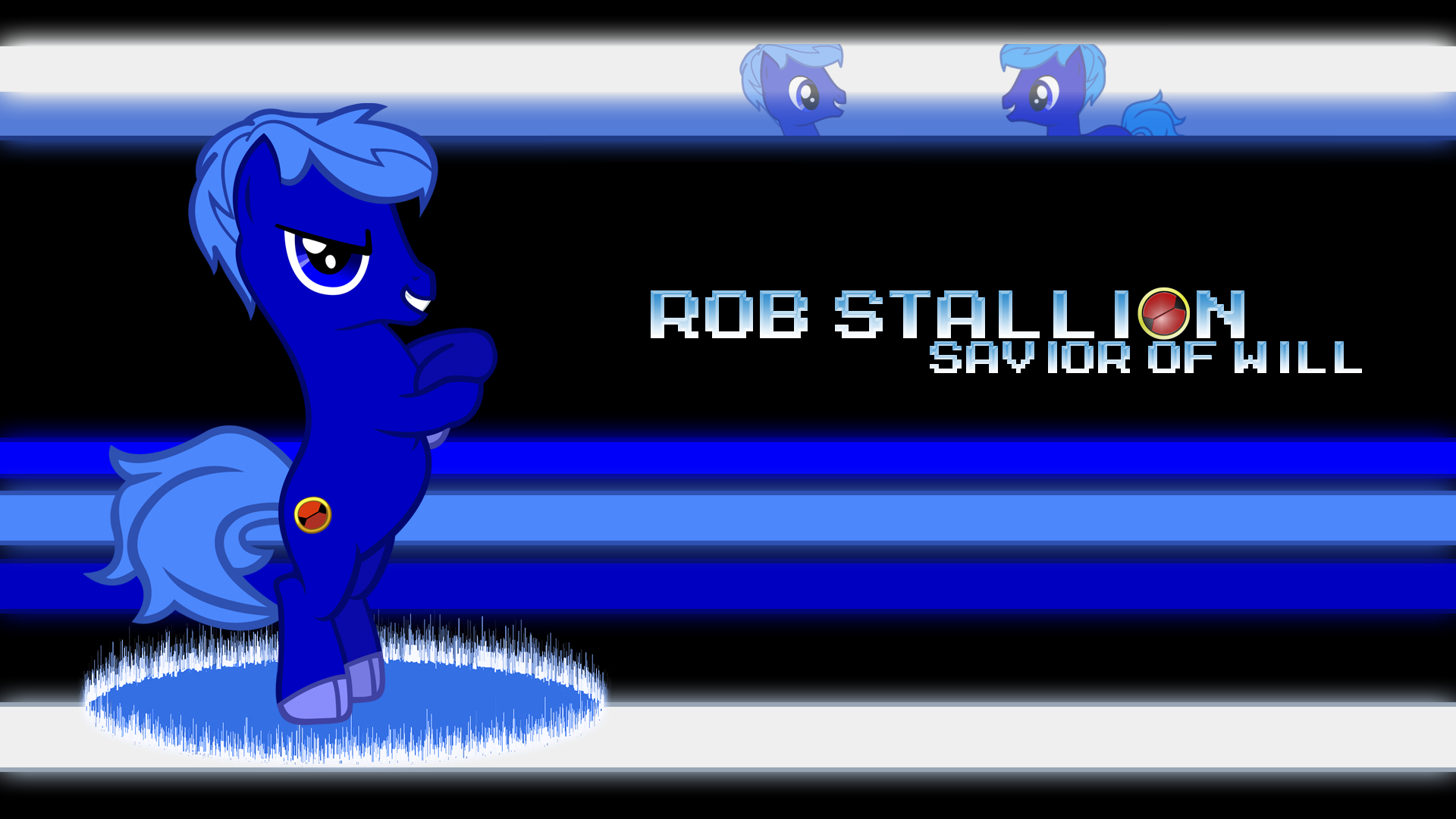 Rob Stallion Wallpaper -OC Pony- by BlueDragonHans and NightmareMoonS