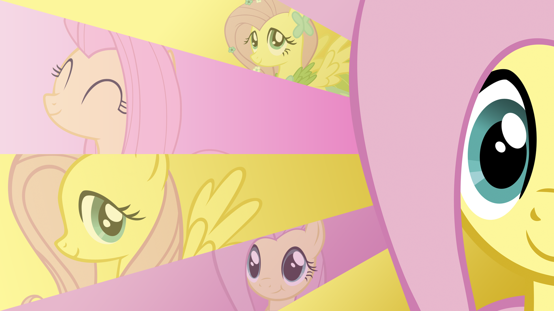 Fluttershy Wallpaper by BlueDragonHans, JunkiesNewb, Takua770, Tigersoul96 and tocupine