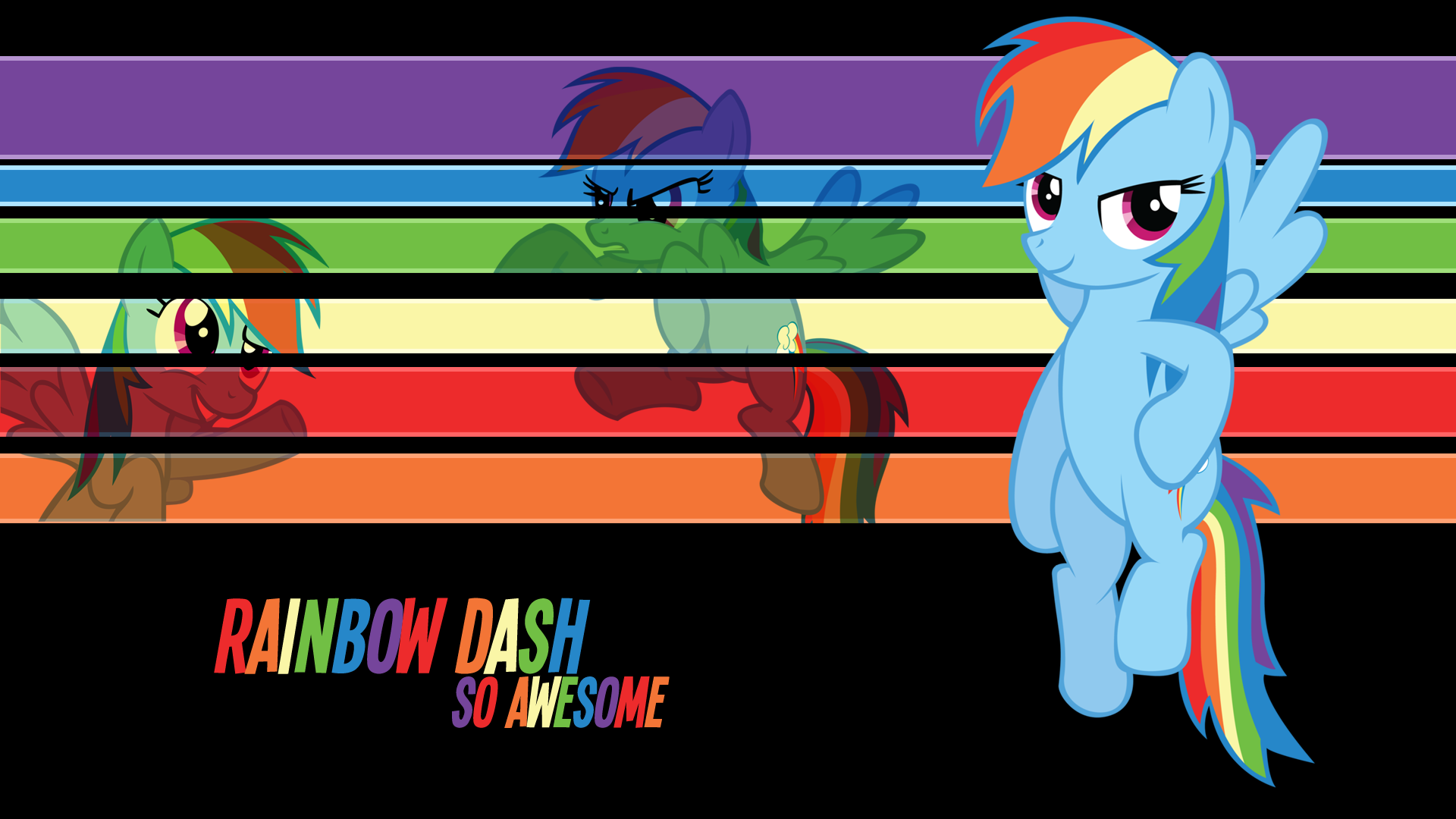 Rainbow Dash So Awesome Wallpaper by BlueDragonHans, Capnpaddy, CSMLP and stricer555