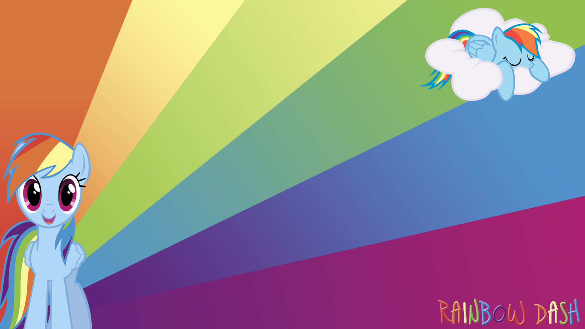 Rainbow Dash Wallpaper by BlueDragonHans, kitsuneymg and Versilaryan