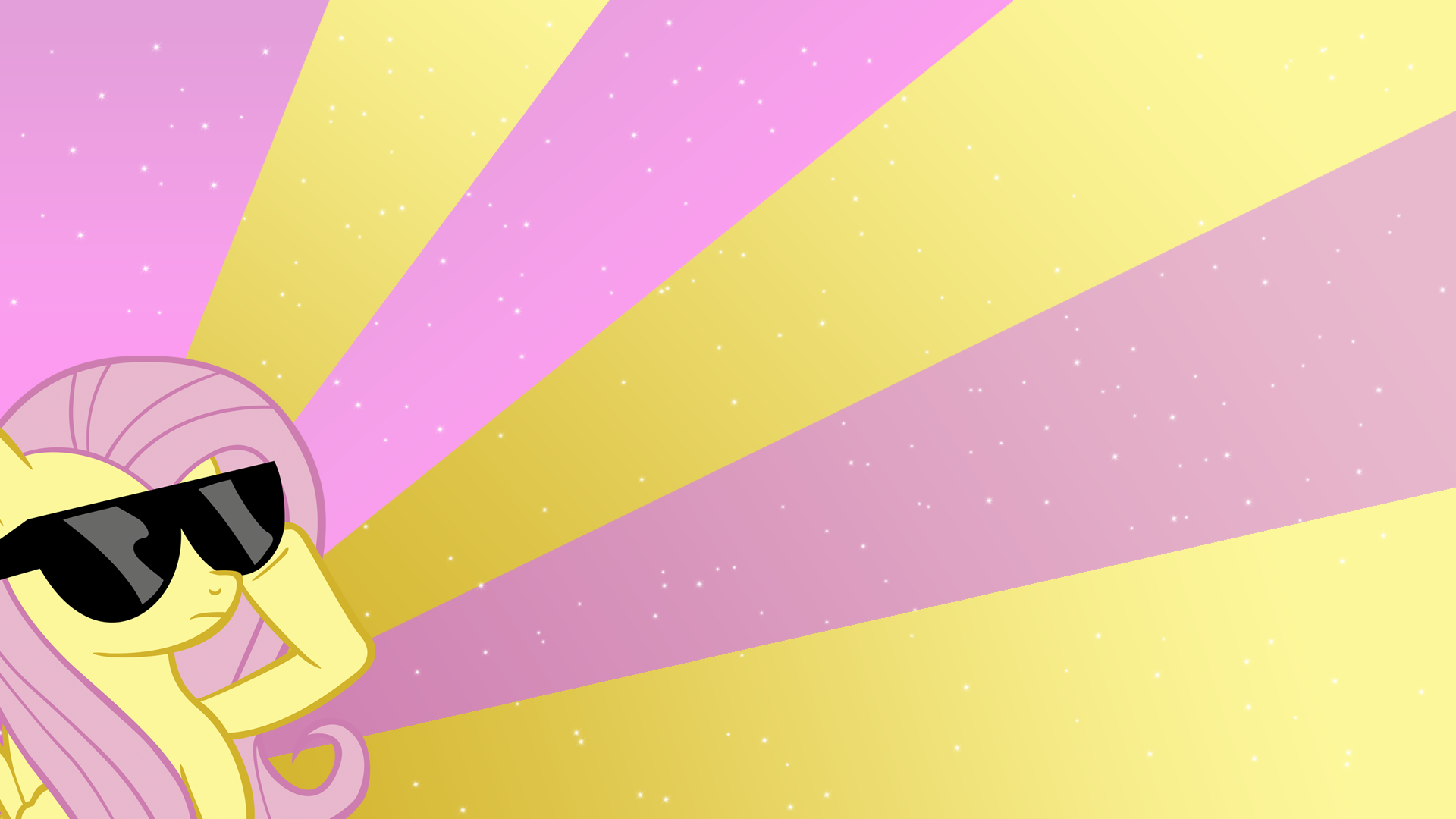 Deal With It Fluttershy Wallpaper by BlueDragonHans and J-Brony