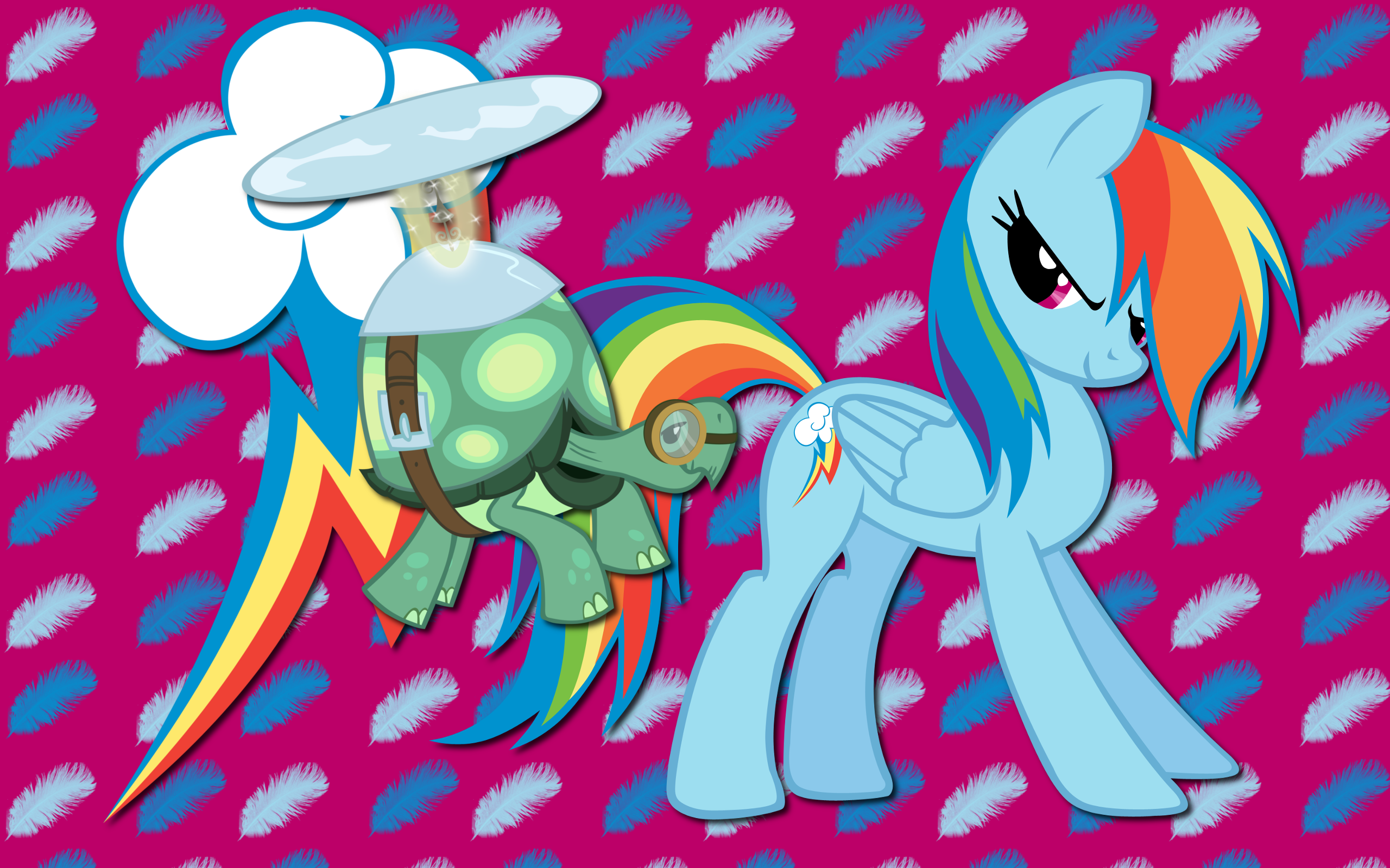 Rainbow Dash and Tank WP by AliceHumanSacrifice0, BlackGryph0n, Shelmo69 and SierraEx