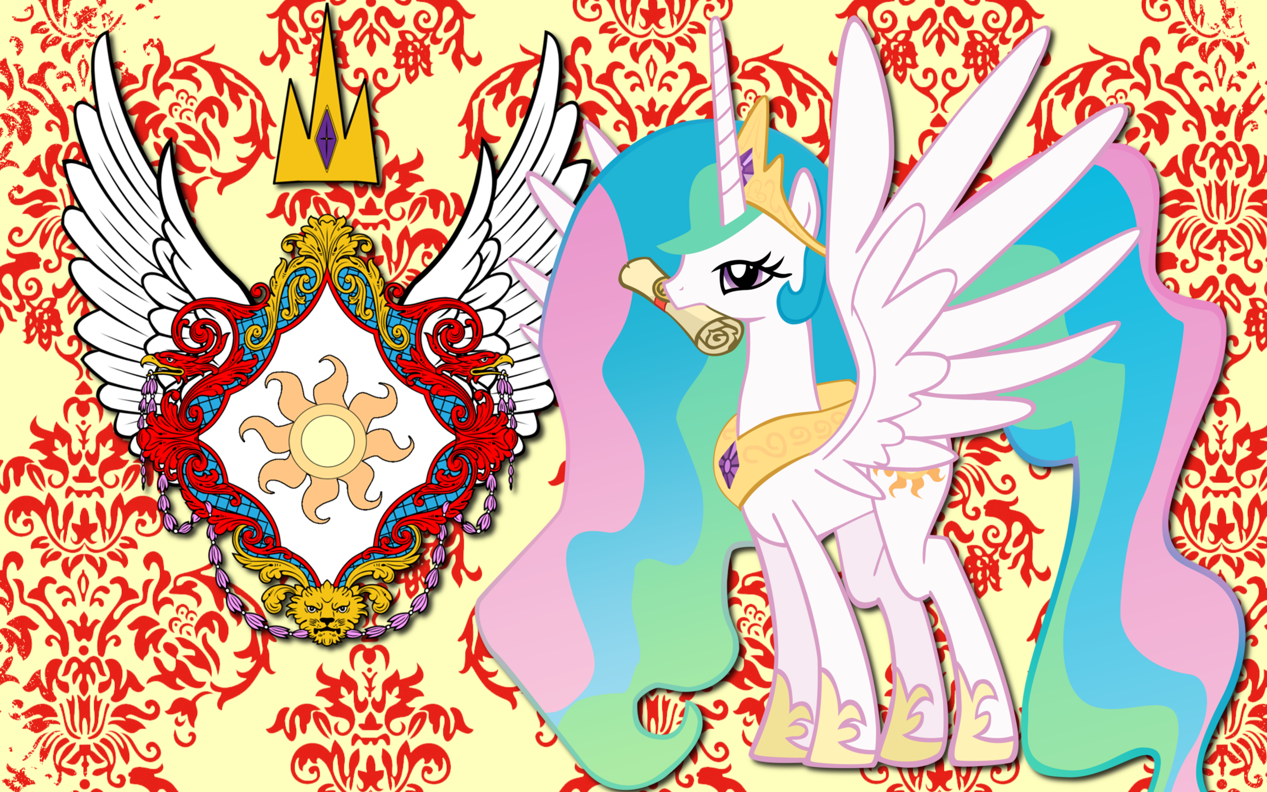 Princess Celestia CoA WP by AliceHumanSacrifice0, Lord-Giampietro and theaceofspadez