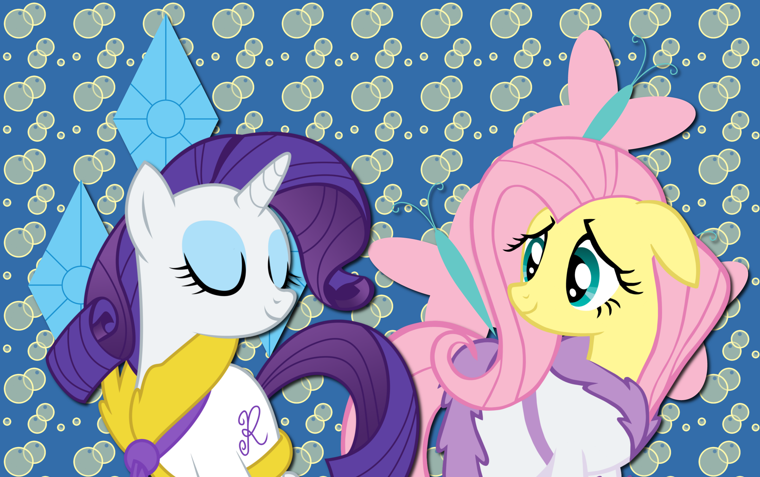 Rarity and Fluttershy WP by AliceHumanSacrifice0, FrankRT, Kooner-cz and ooklah