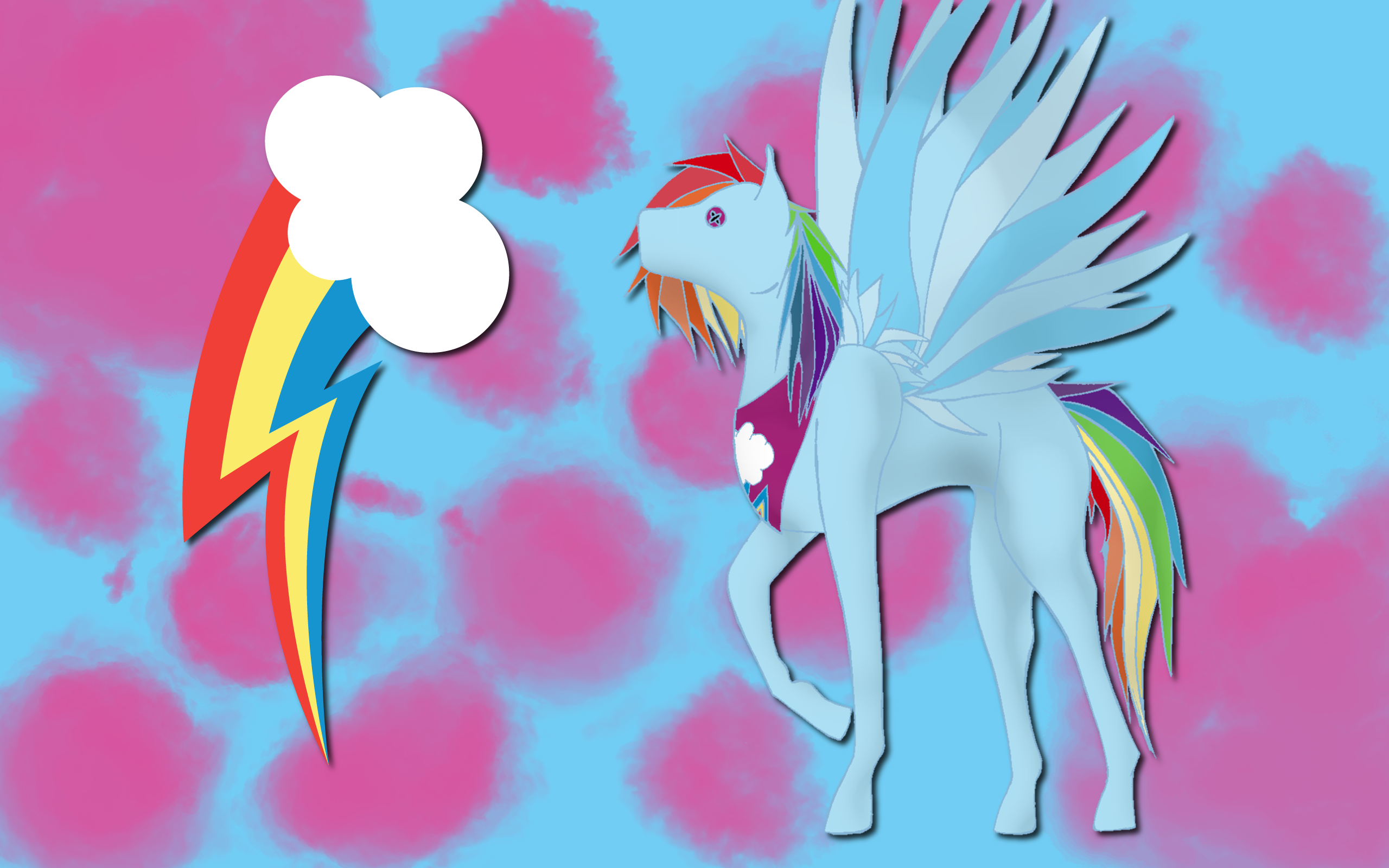 Horse Rainbow Dash WP by AliceHumanSacrifice0, Namisho and ooklah
