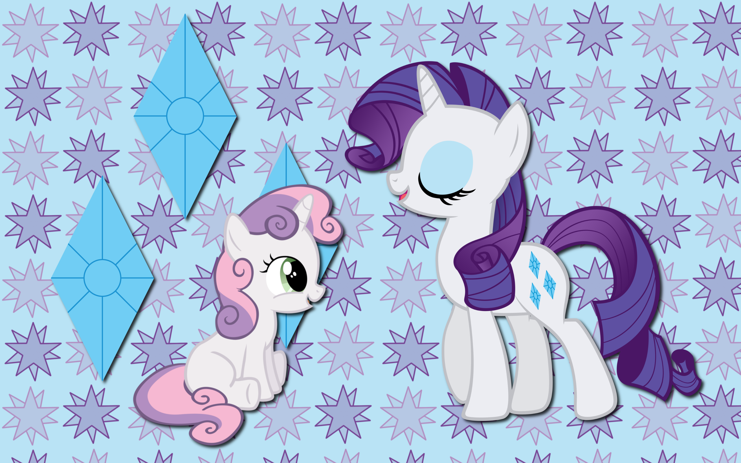 Rarity and Sweetie WP by adamlhumphreys, AliceHumanSacrifice0, MoongazePonies and ooklah