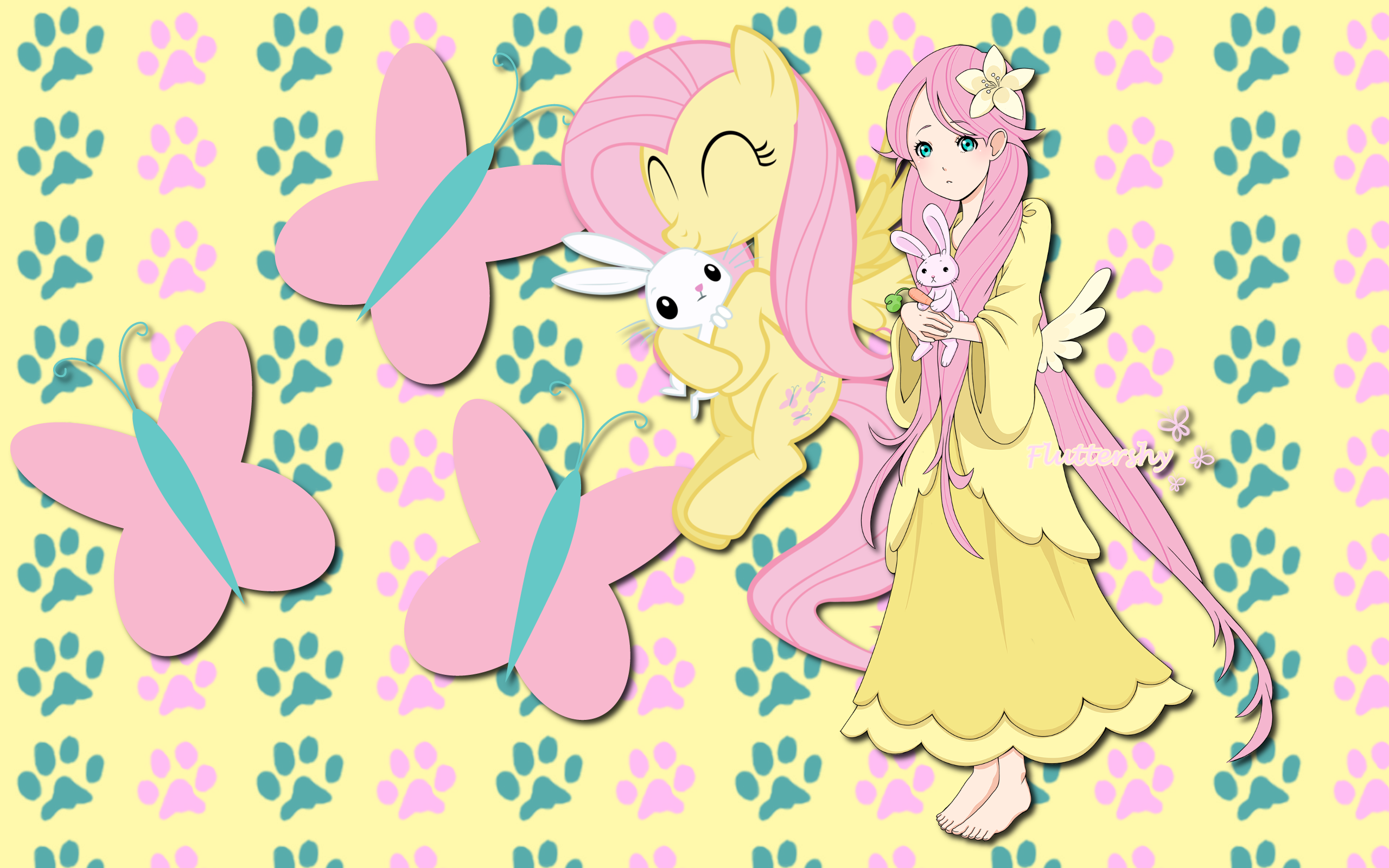 Human Fluttershy WP by AliceHumanSacrifice0, KeinZantezuken, Lilacinum and ooklah