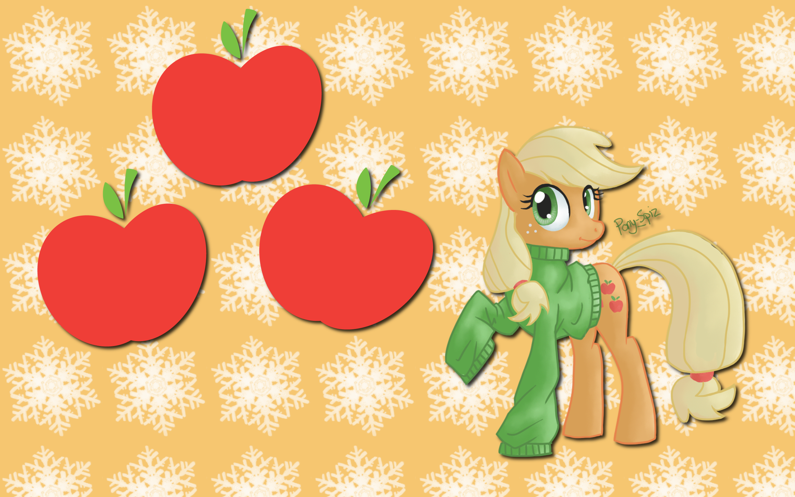 Apple Jack jumper WP by AliceHumanSacrifice0, ooklah and Pony-Spiz