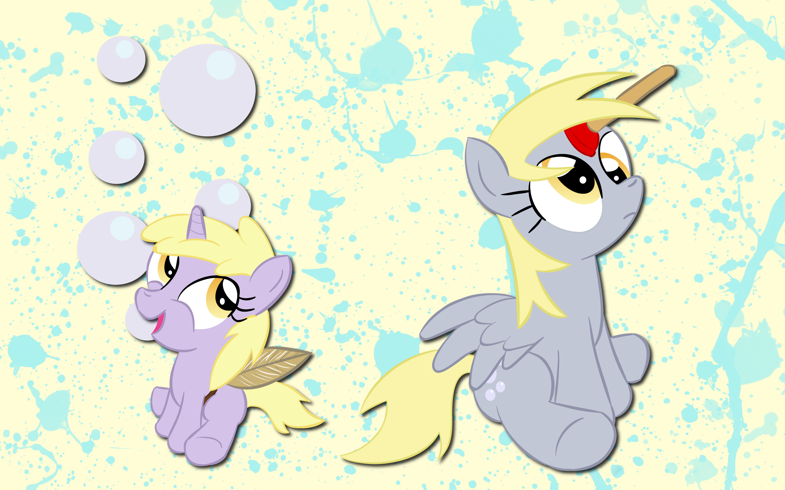 Derpy and Dinky wallpaper 3 by AliceHumanSacrifice0, loomx and ooklah
