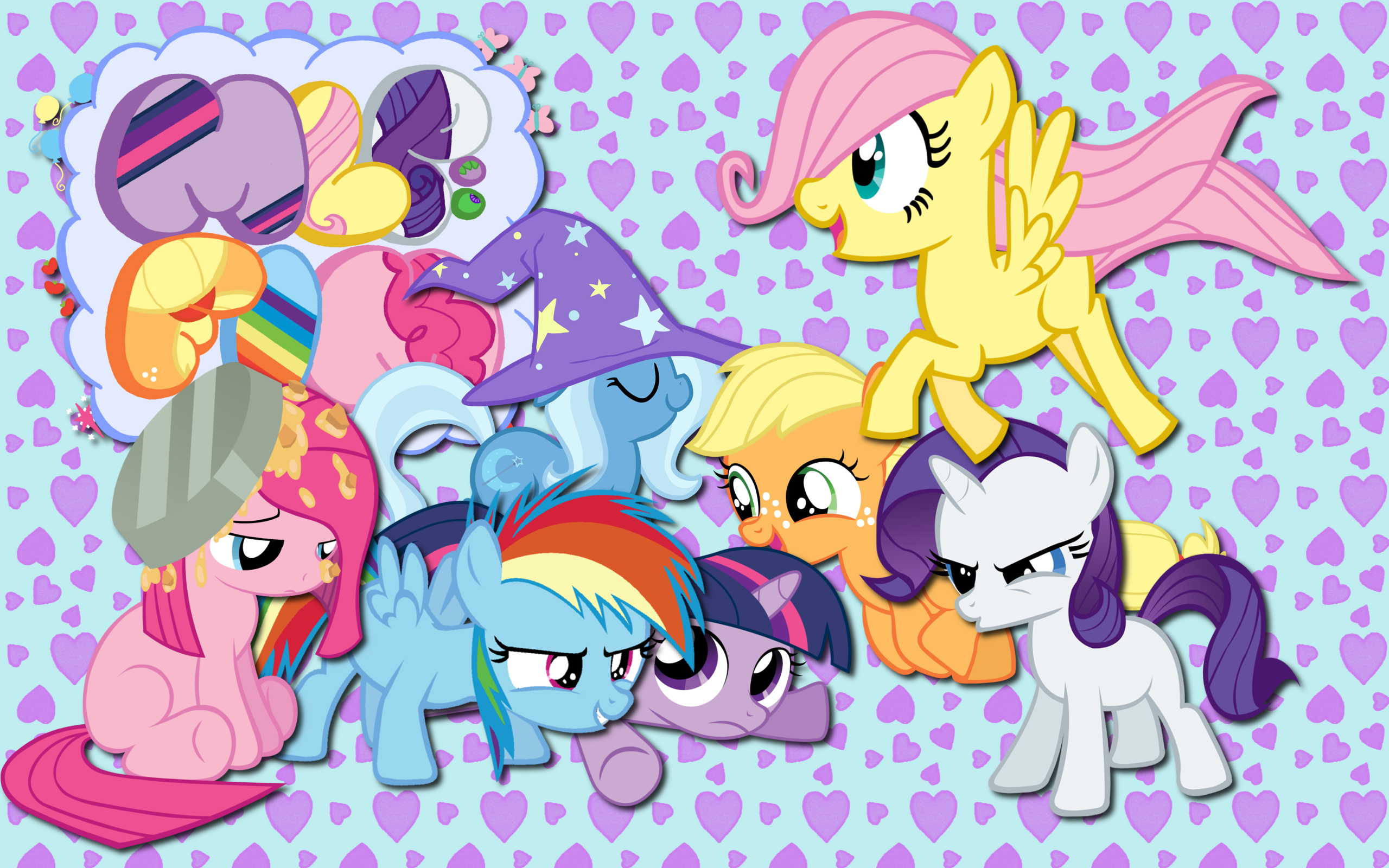 Friendship is small wallpaper by AliceHumanSacrifice0, Chromadancer, egophiliac, Kooner-cz, MikeTheUser, MoongazePonies, NightmareMoonS, purplefairy456 and vampirebatsahh