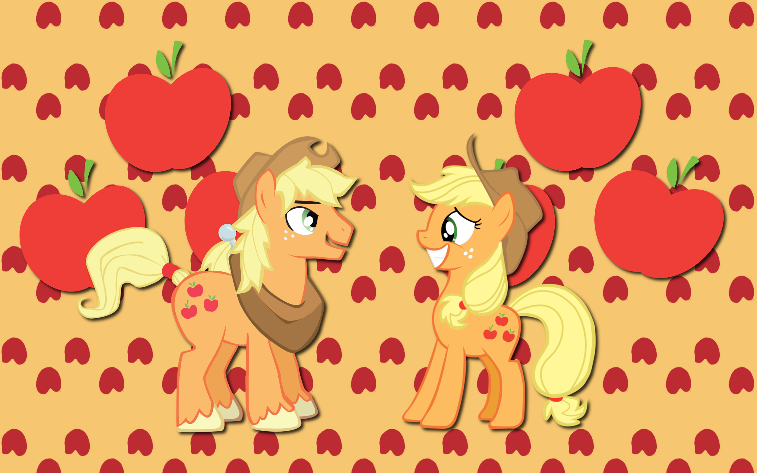 AJ and Applejack WP by AliceHumanSacrifice0, Ivan-Chan, ooklah and Trotsworth