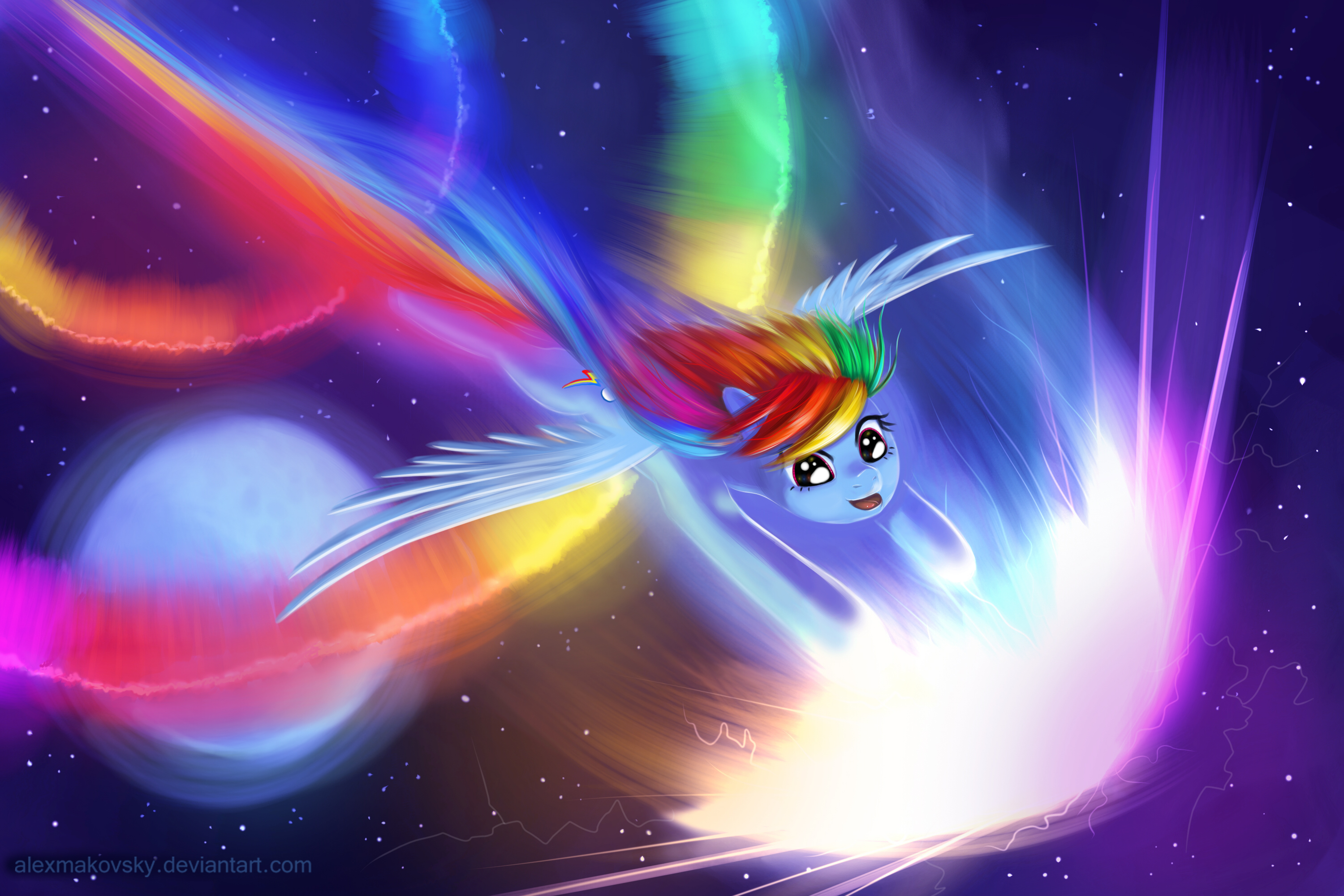 Rainbow Dash Night Sonic Rainboom by alexmakovsky