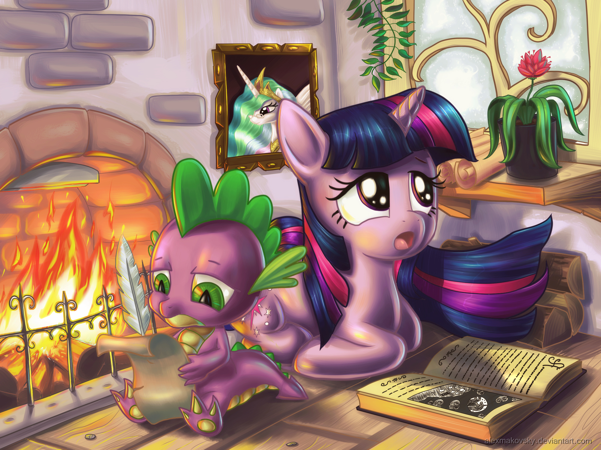 Spike and Twilight by alexmakovsky